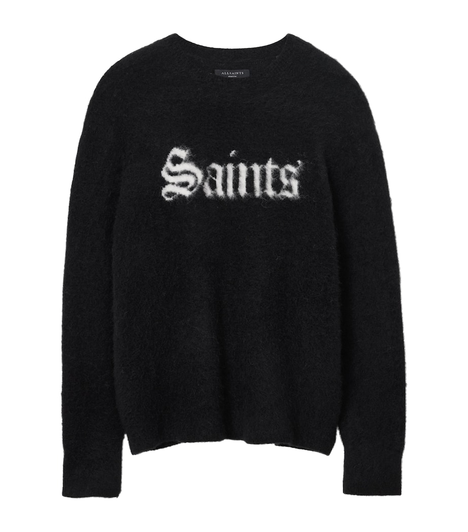 Wool-Blend Saints Sweater BLACK/CHALK WHITE Image 1