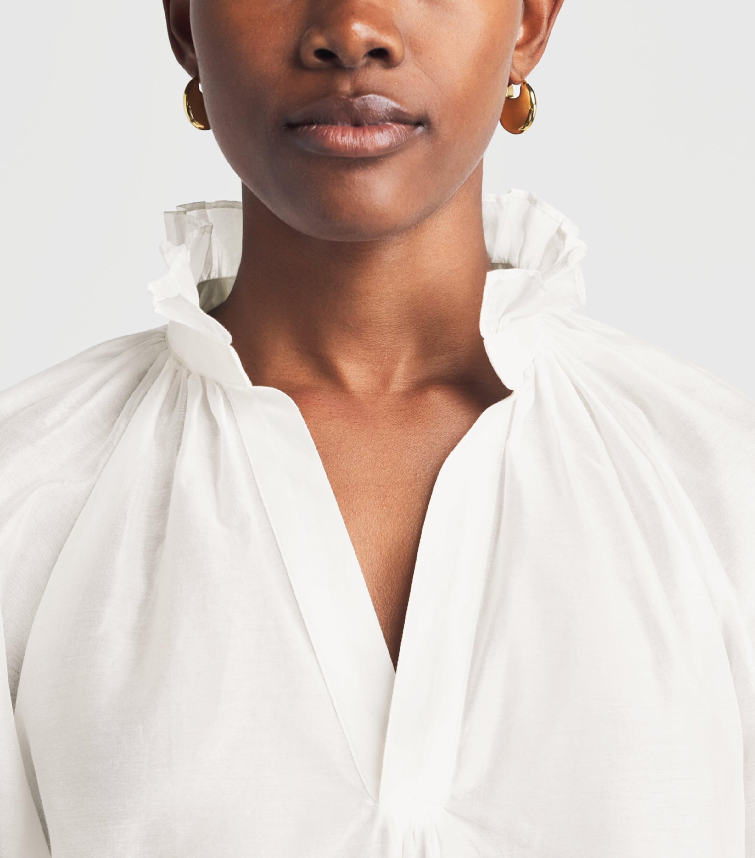 Polo Ralph Lauren Womens Cotton-Silk Lina Blouse White Image 3