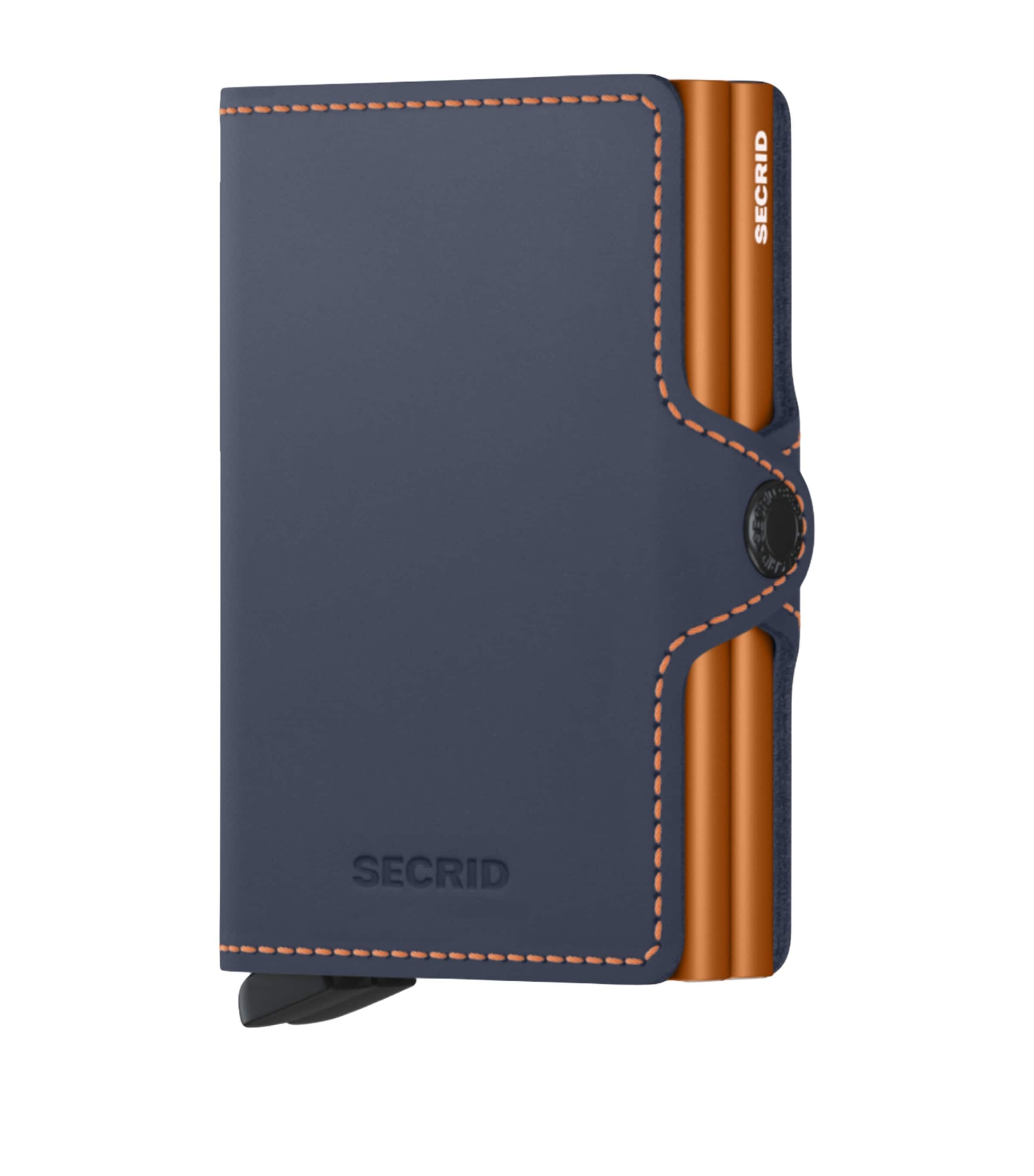 Secrid Leather Matte Twinwallet In Blue