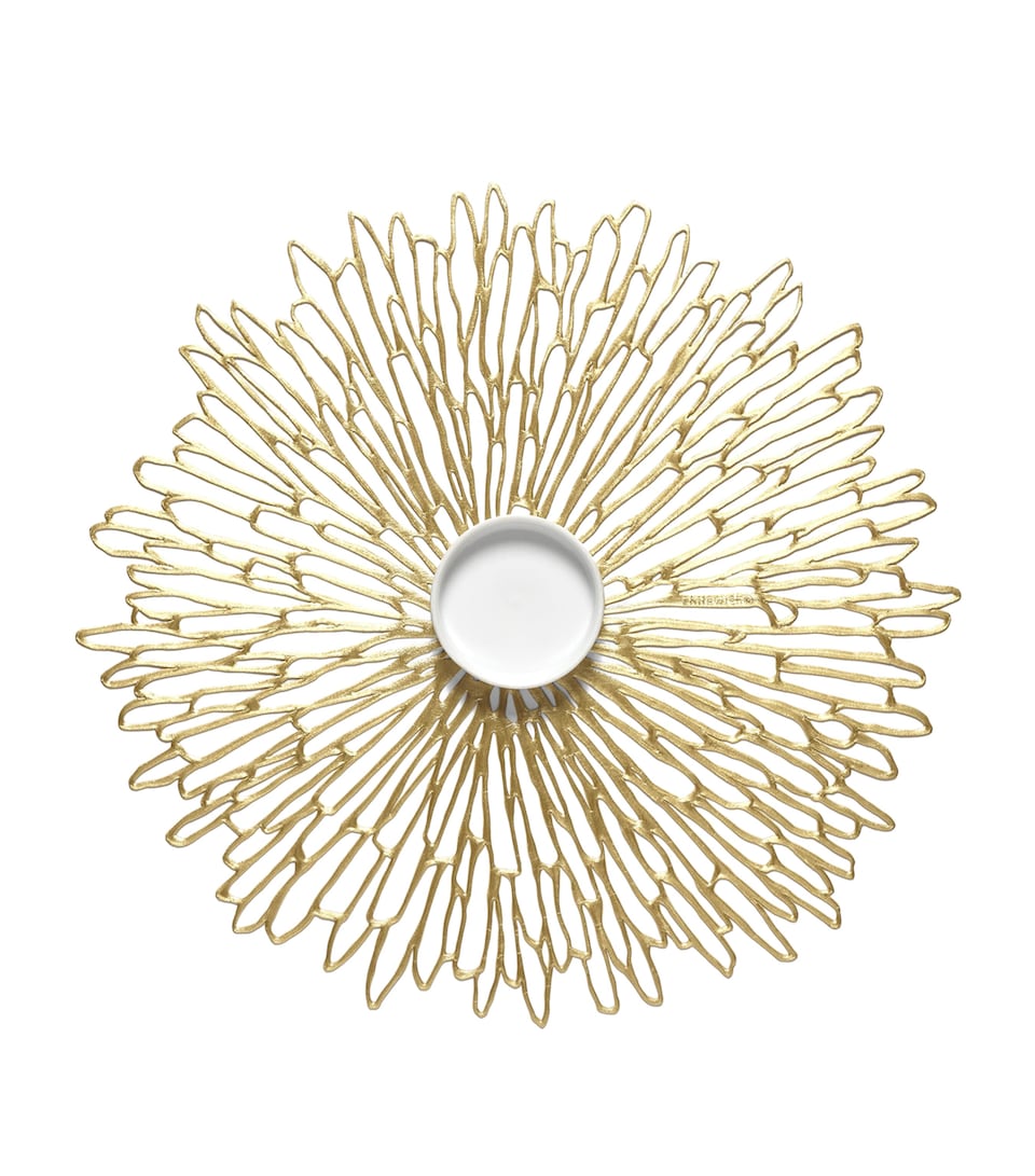Chilewich Bloom Round Placemat (38cm x 40cm) Guilded