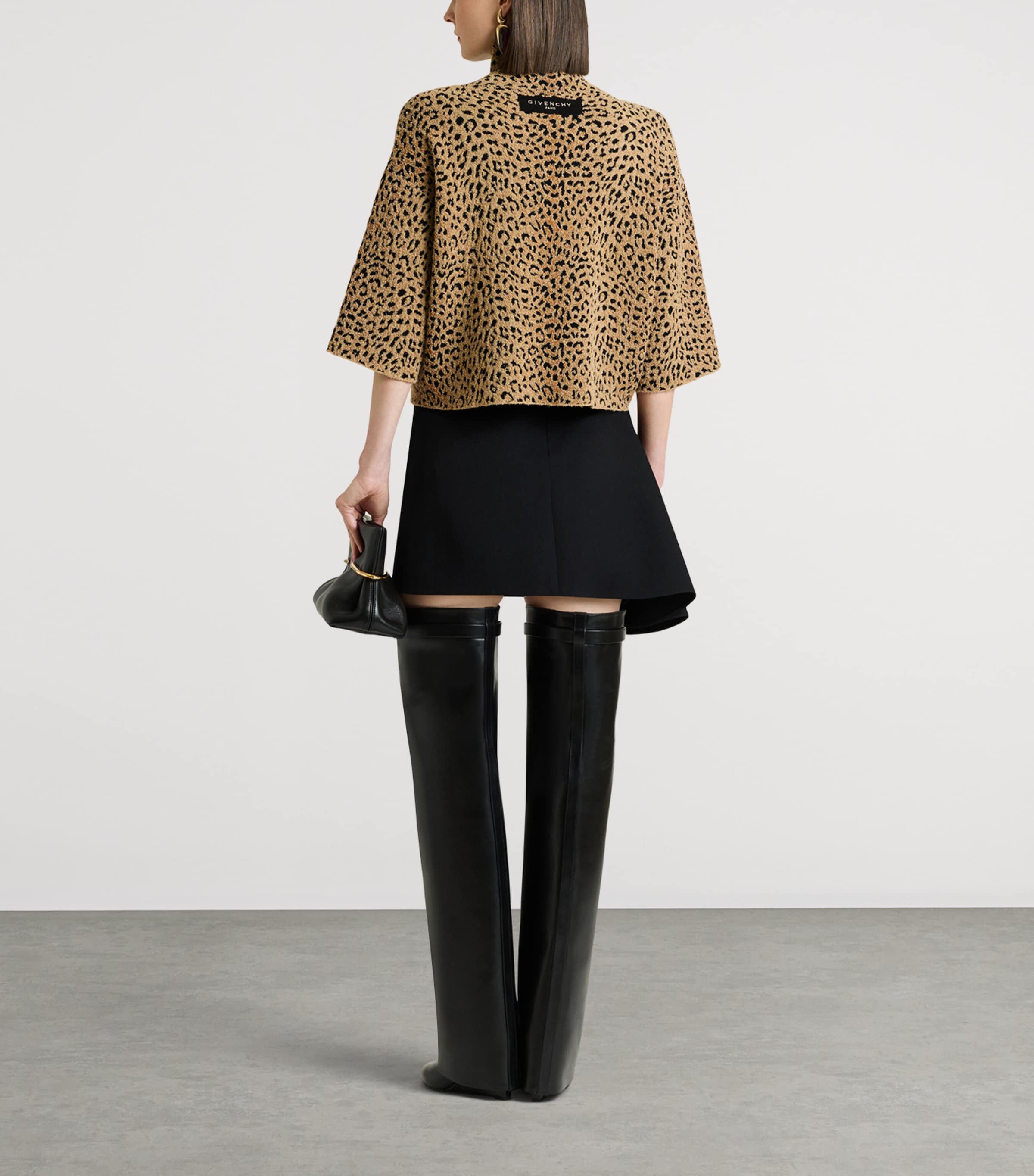 Givenchy Womens Wool Slashed Mini Skirt Image 4