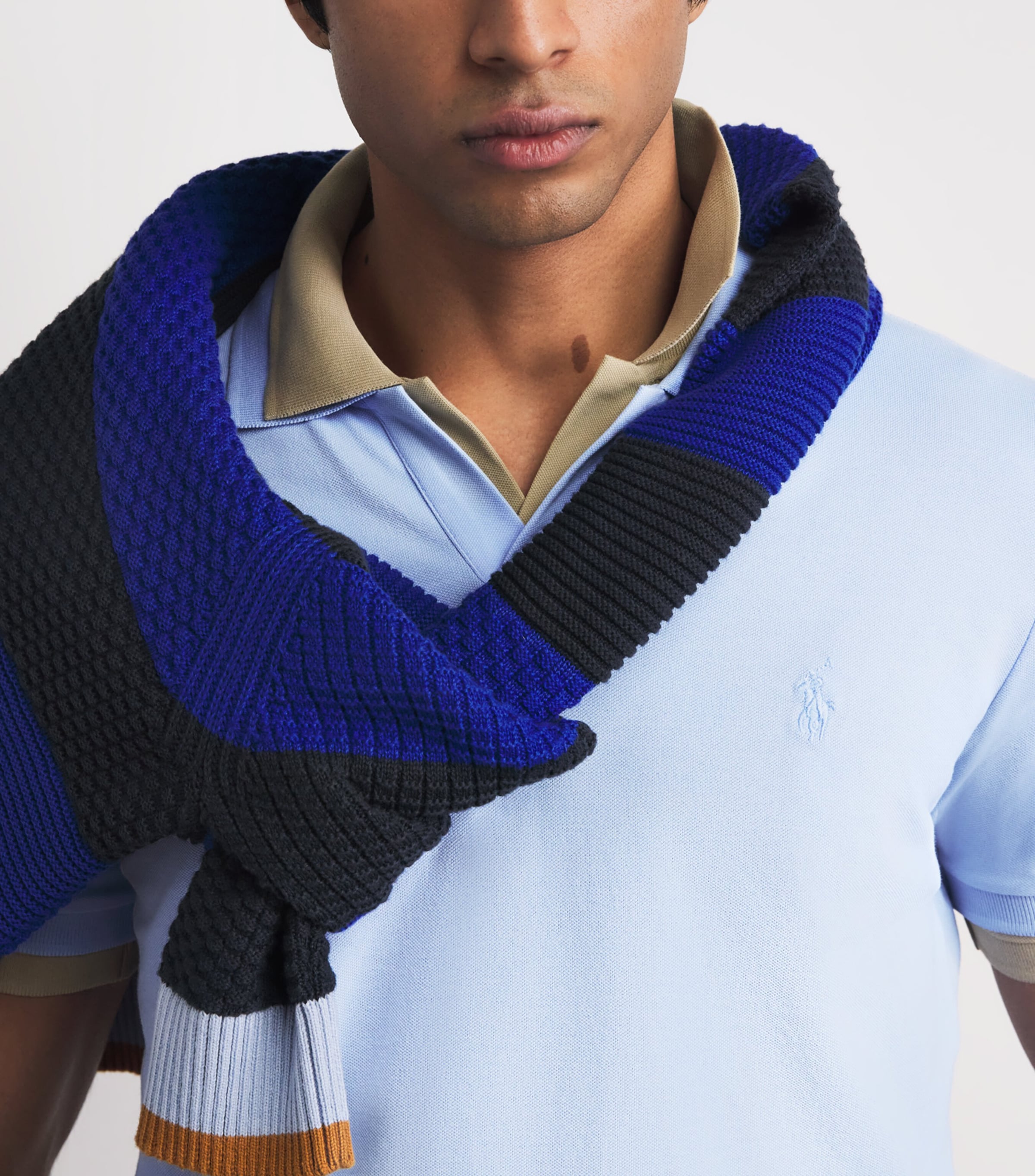 Polo Ralph Lauren Mens Stretch-Cotton Custom-Fit Polo Shirt Office Image 3