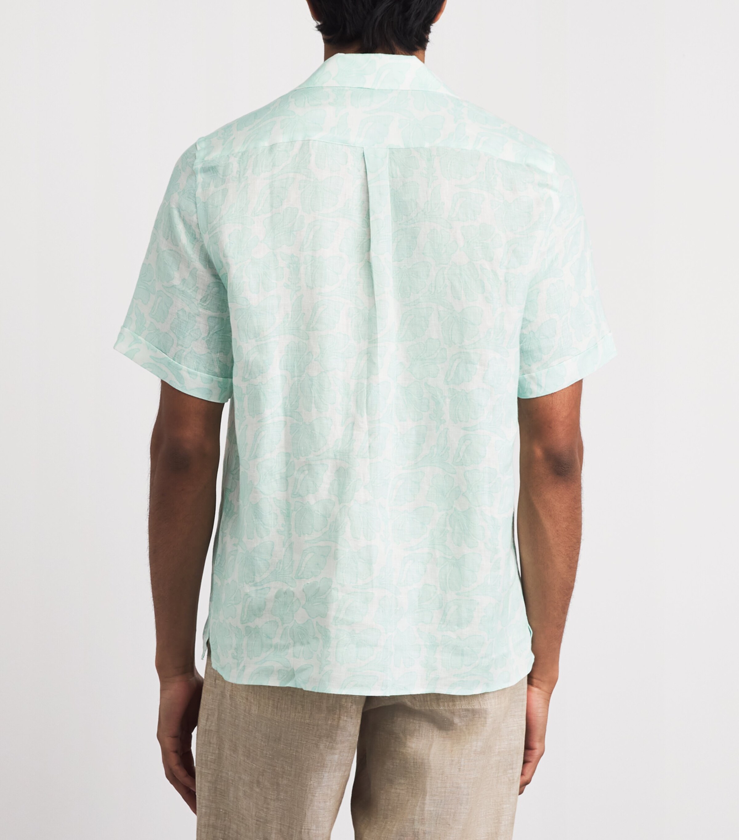 Vilebrequin Mens Linen Seashells Charli Shirt Blanc Image 5