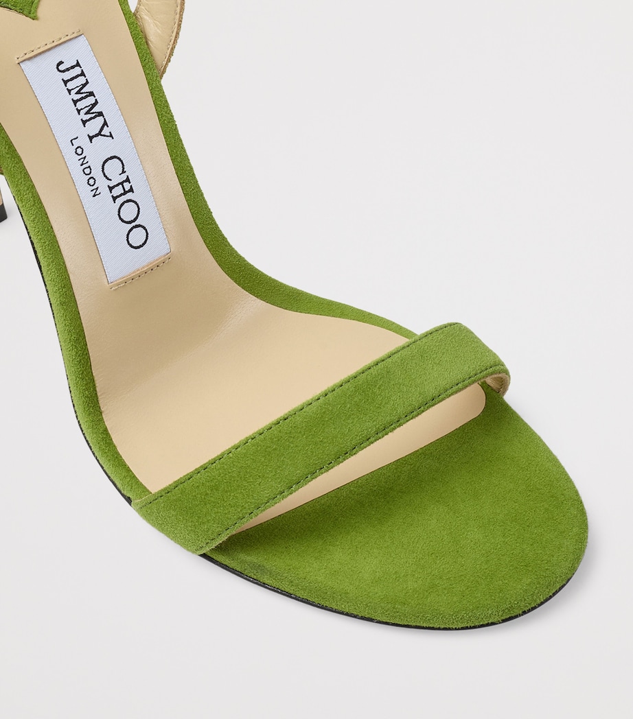 Jimmy Choo Jenn 100 Suede Heeled Sandals Clover Image 5