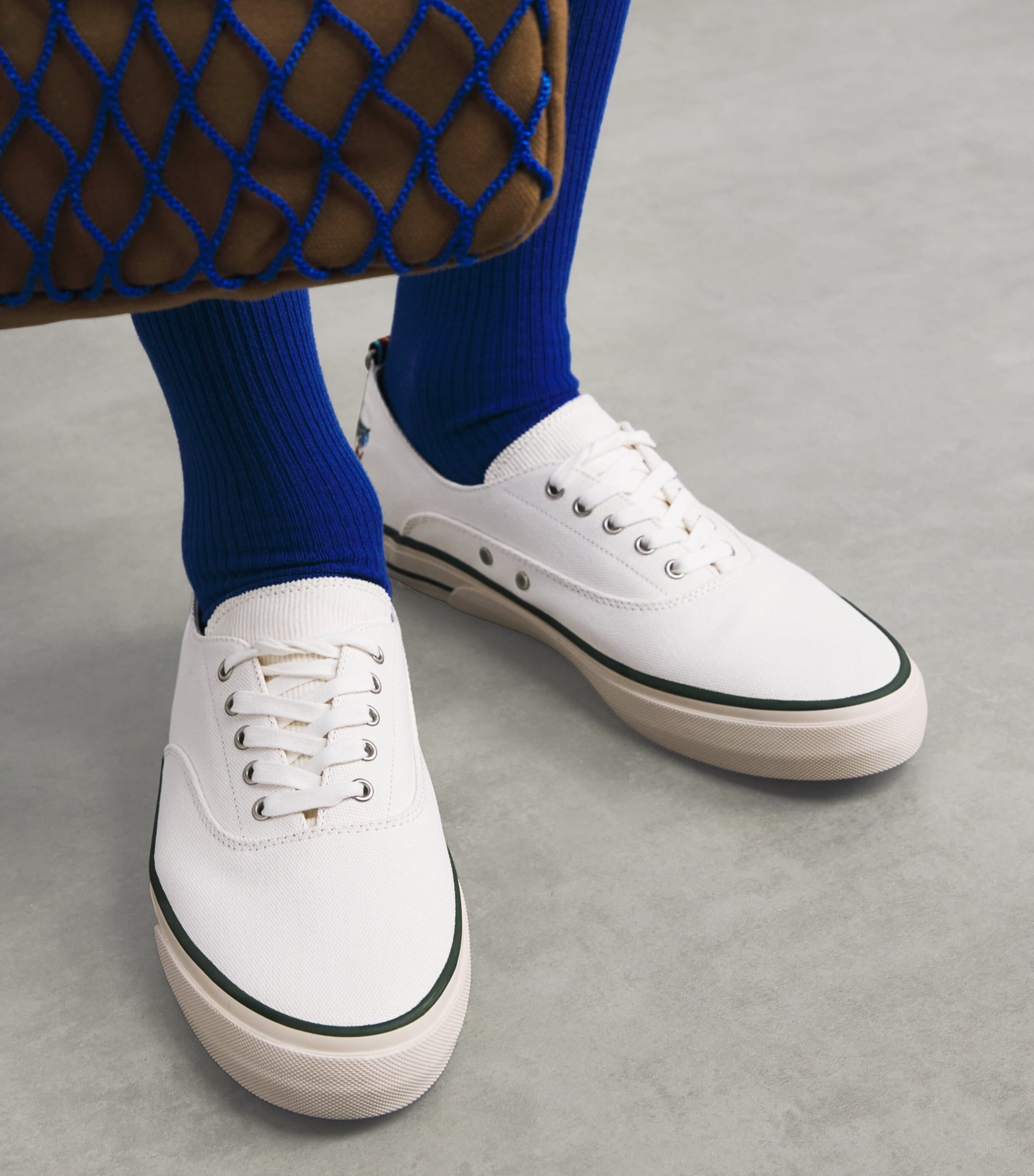 Barbour x Paul Smith Embroidered Low-Top Sneakers Off Image 2