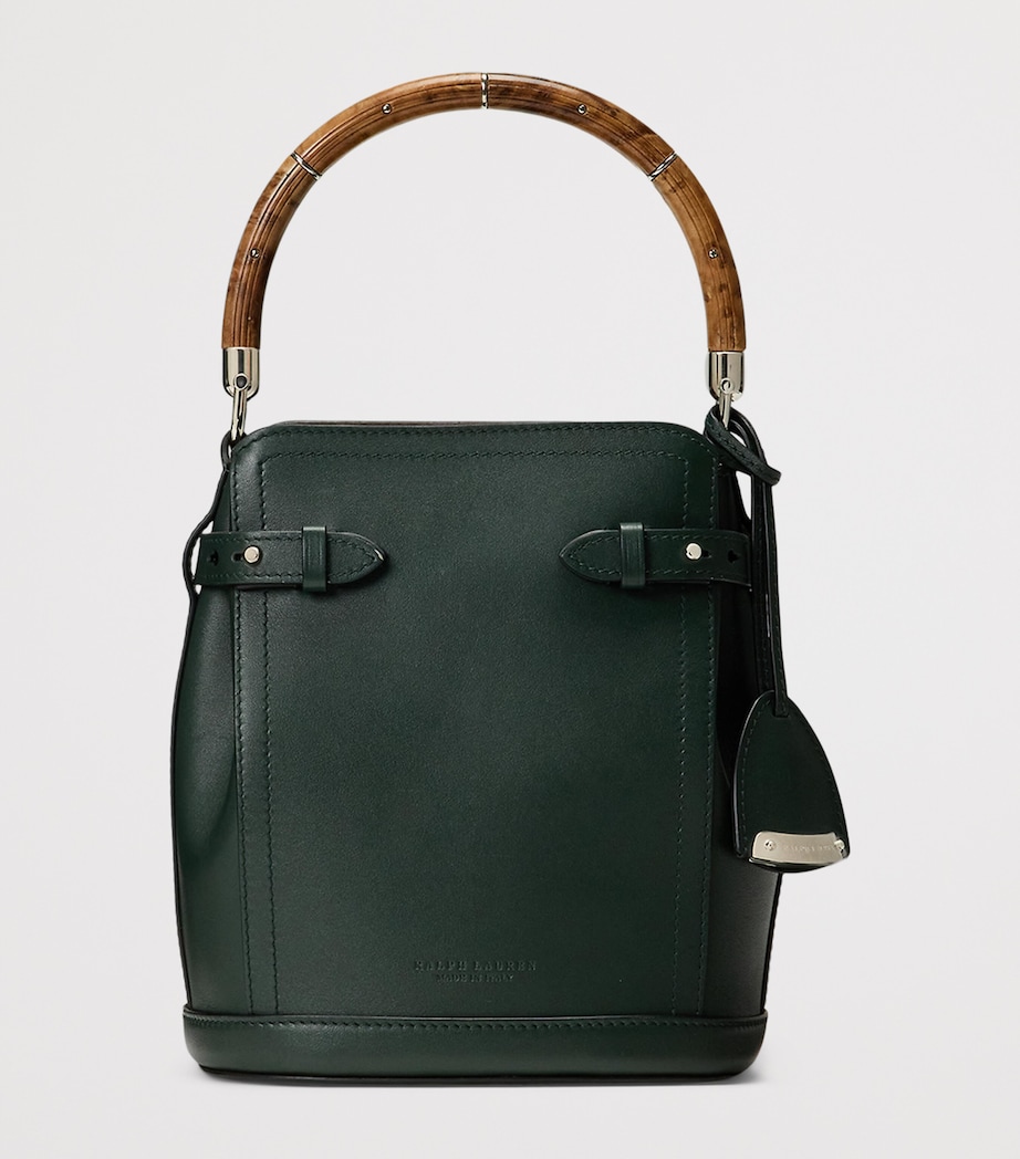 Small Leather The Ralph Bucket Bag REGENT GREEN Image 6
