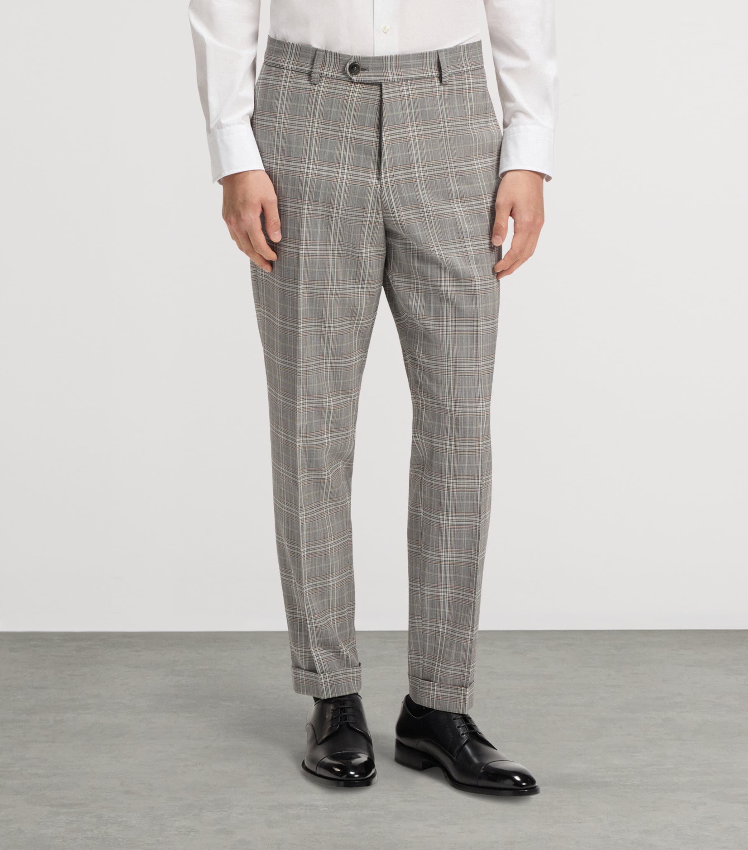 Virgin Wool-Silk Tapered Trousers 215 Image 3