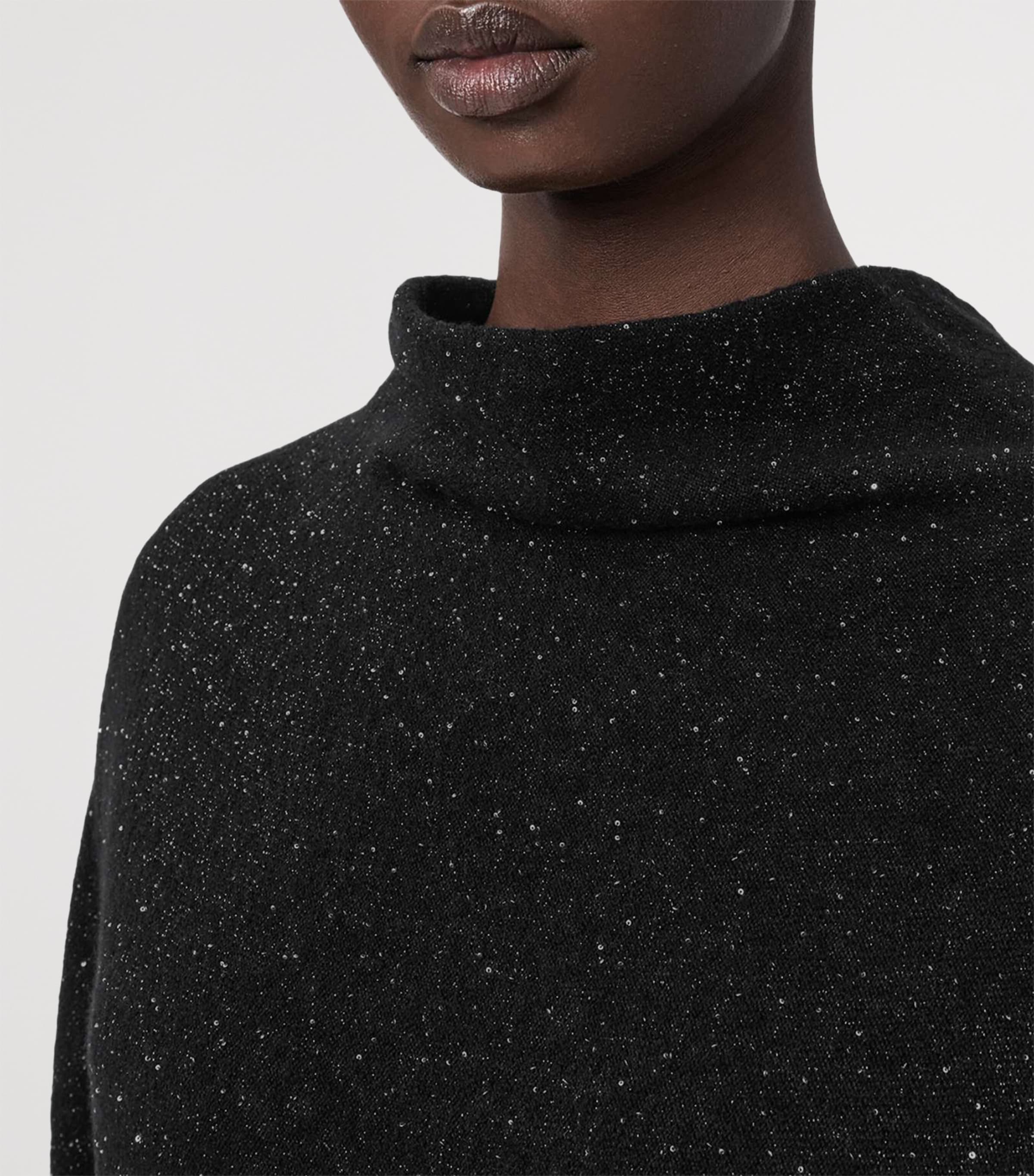 Wool-Blend Sparkle Ridley Sweater BLACK Image 5