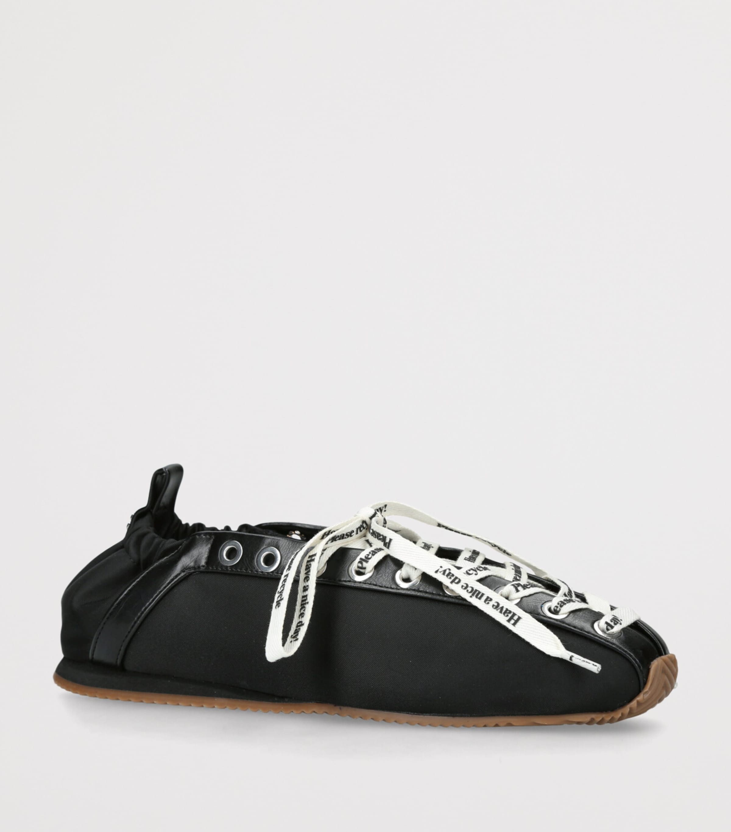 GANNI Woven Sporty Ballet Flats Black Image 3
