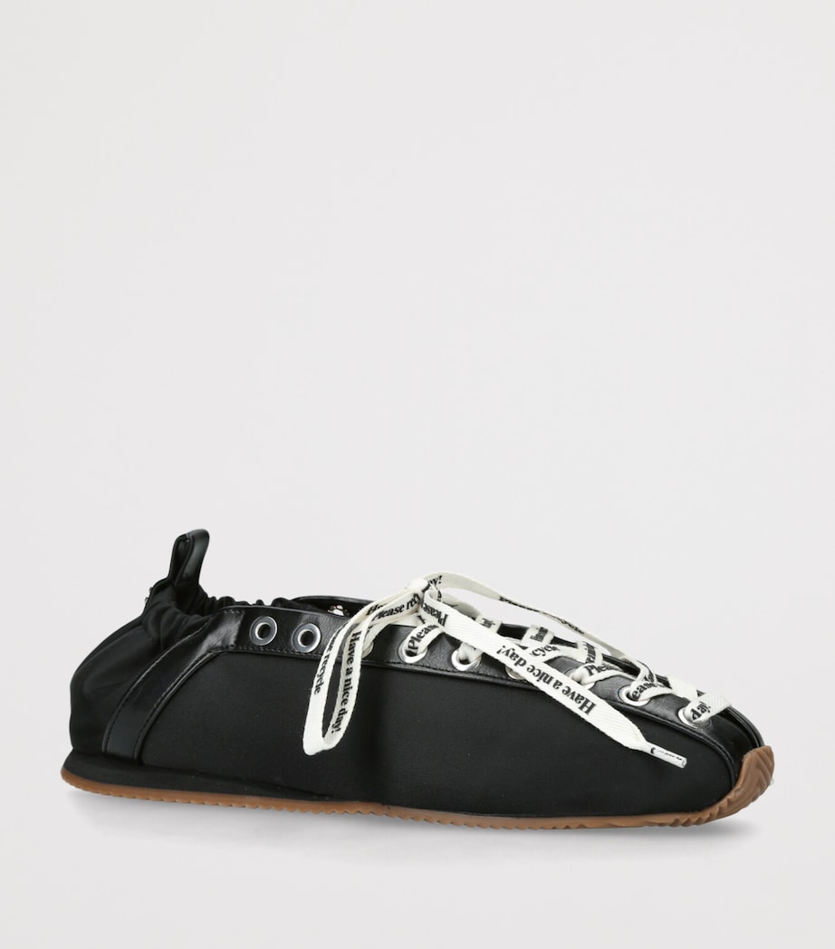 GANNI Woven Sporty Ballet Flats Black Image 3