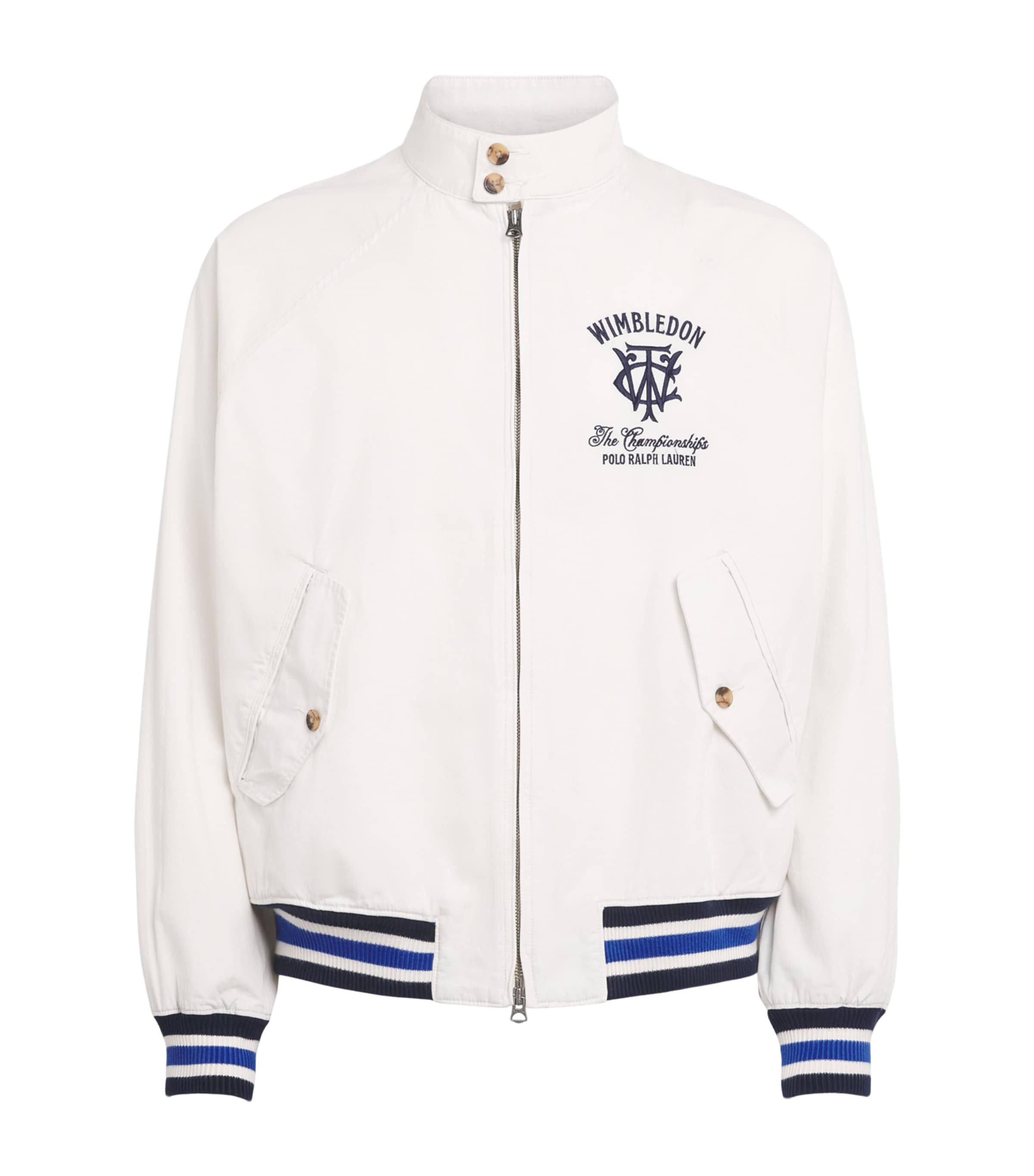 RLX Ralph Lauren White x Wimbledon Twill Windbreaker Jacket