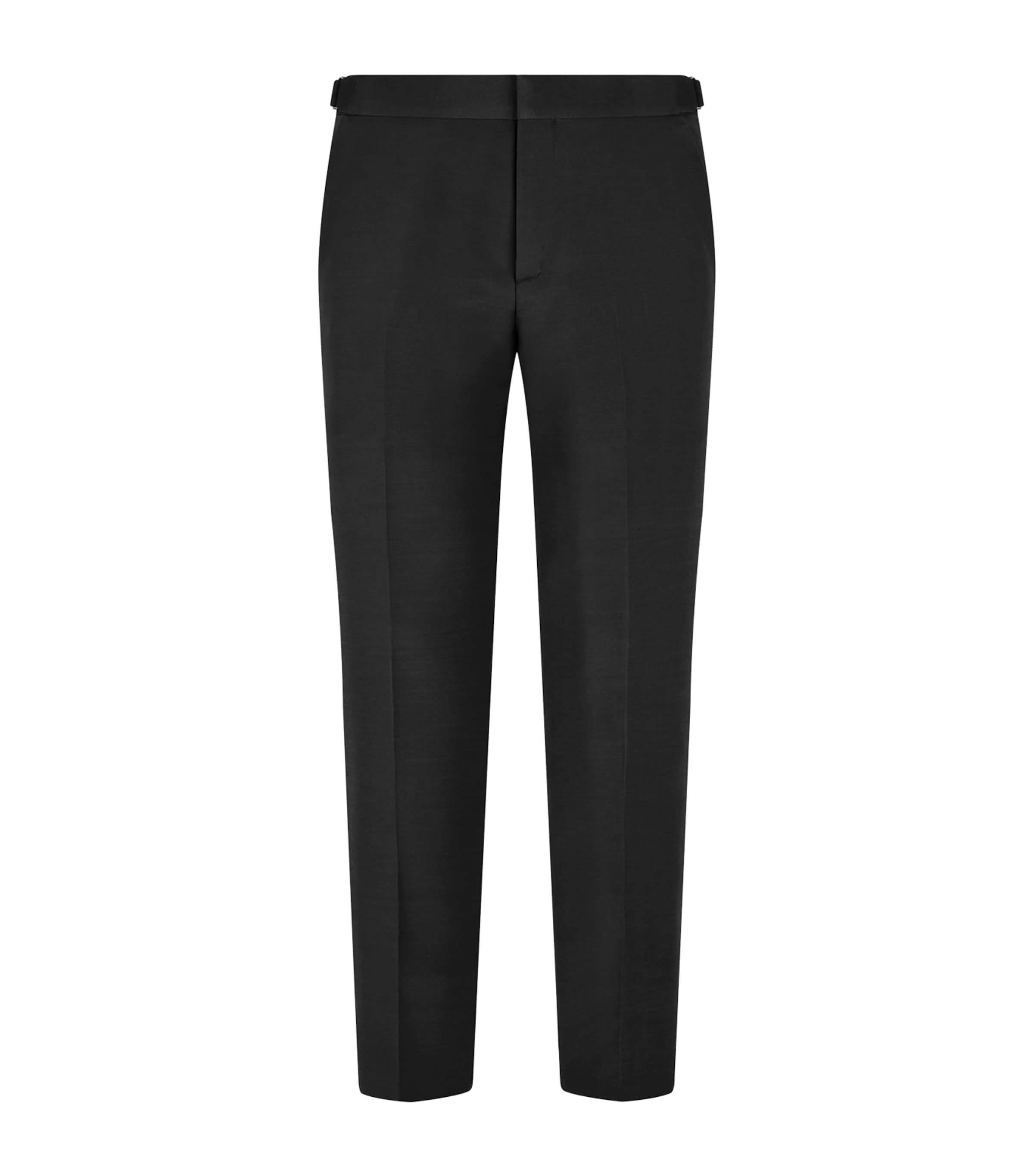 Tom Ford Wool-silk Dyllan Tailored Trousers In Black