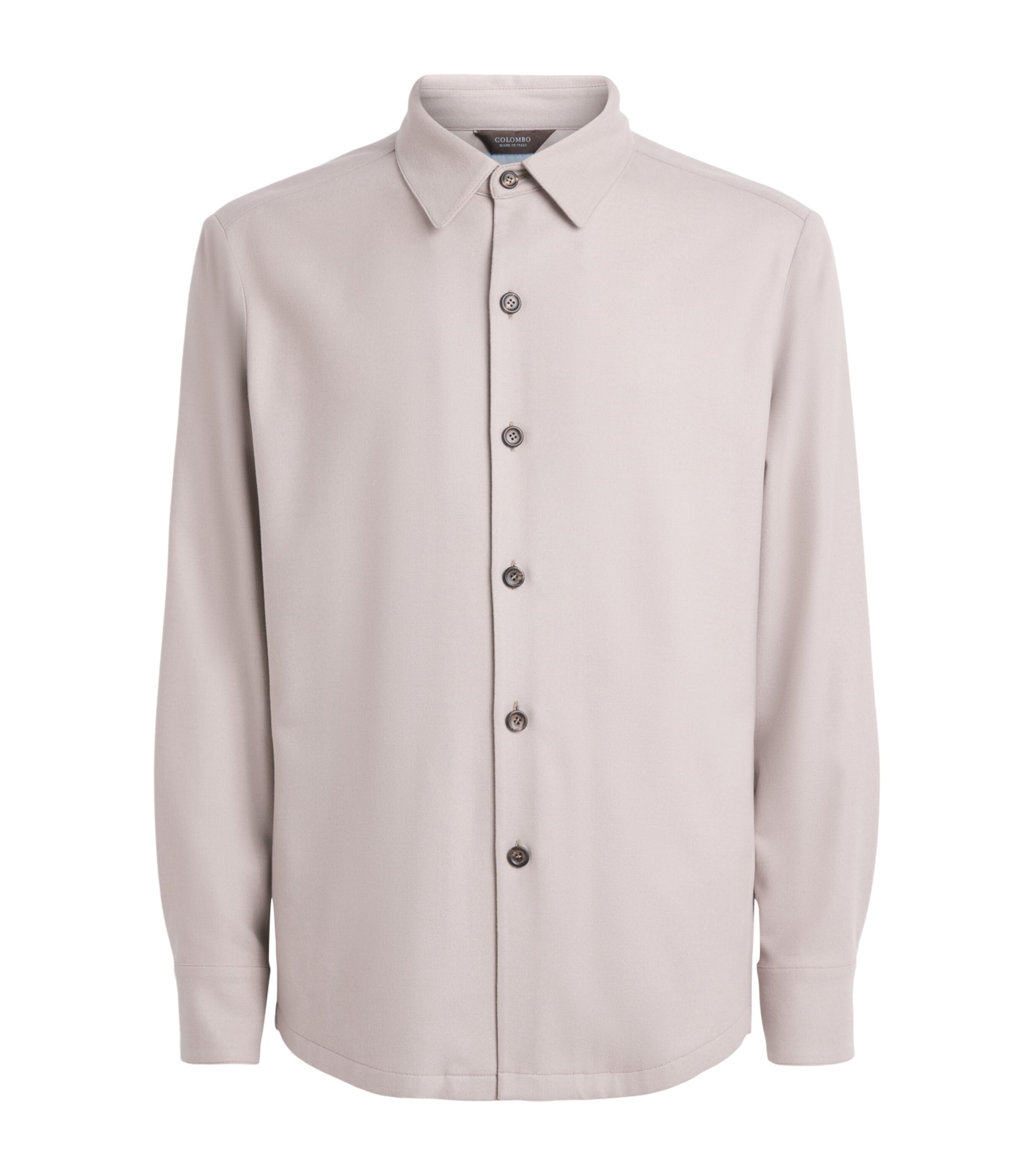 Colombo Mens Wool-Blend Overshirt Light Beige Image 1