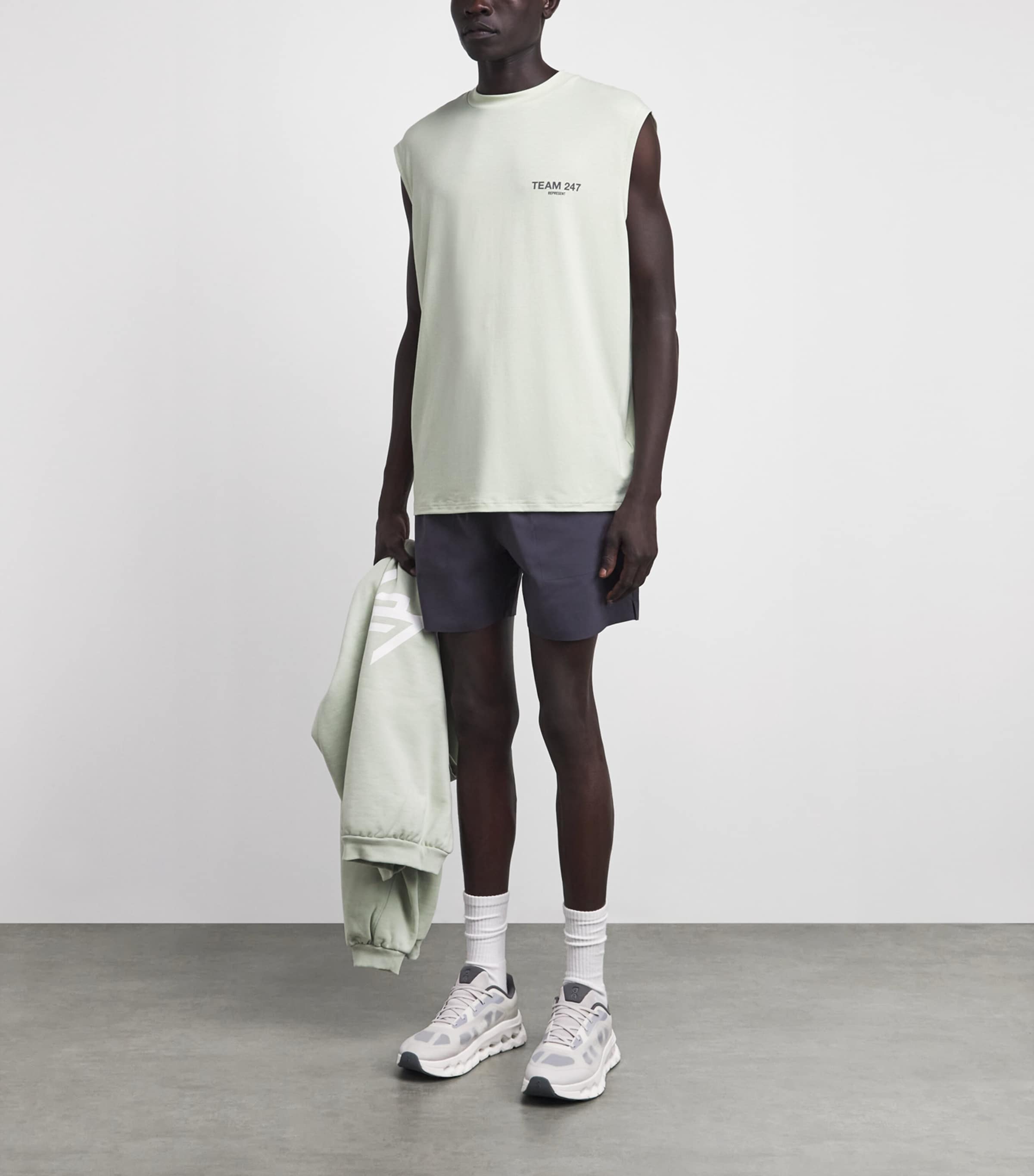 Represent 247 Mens Team Tank Top Fern/graphene Image 2