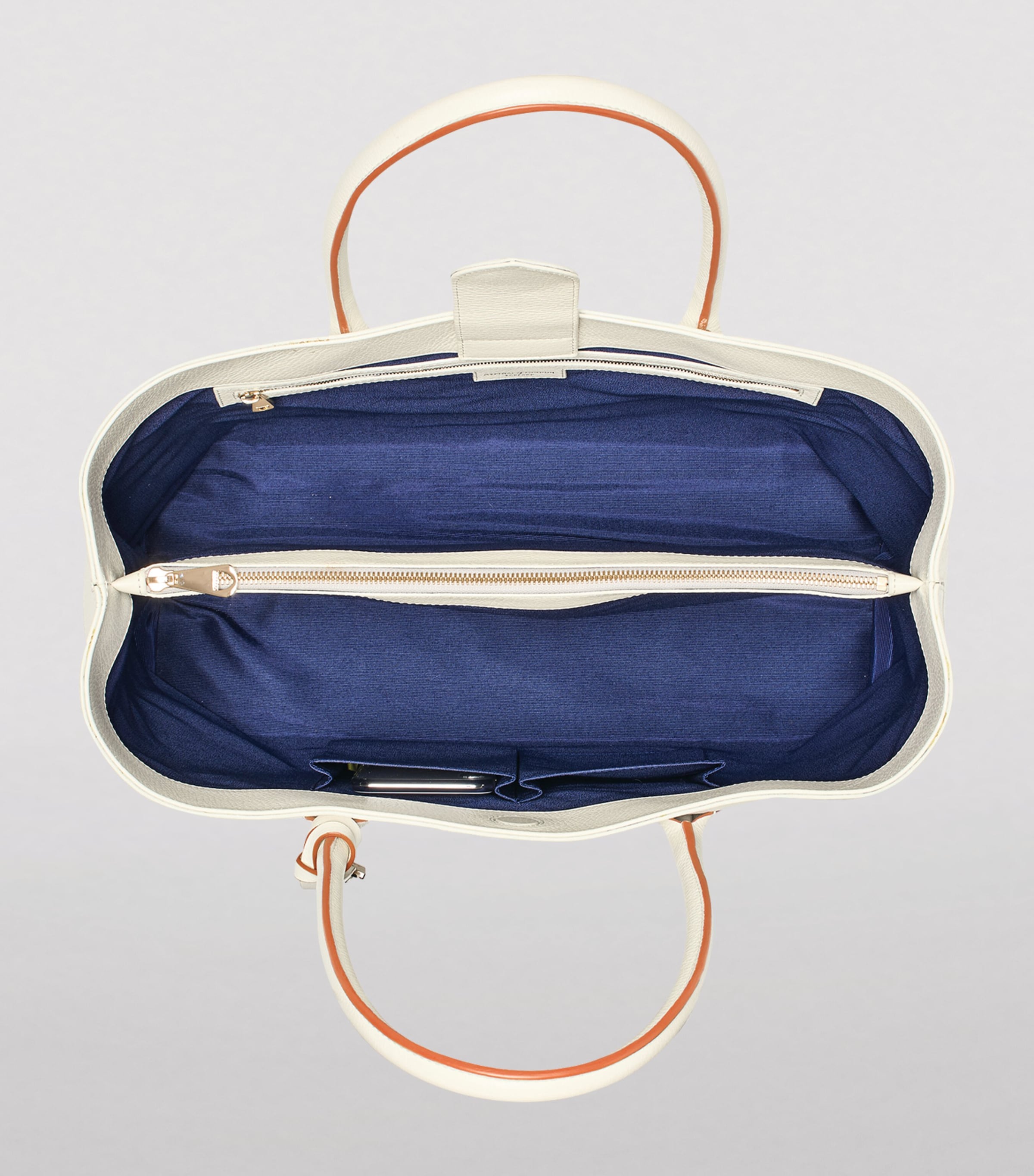 Leather London Tote Bag IVORY Image 3