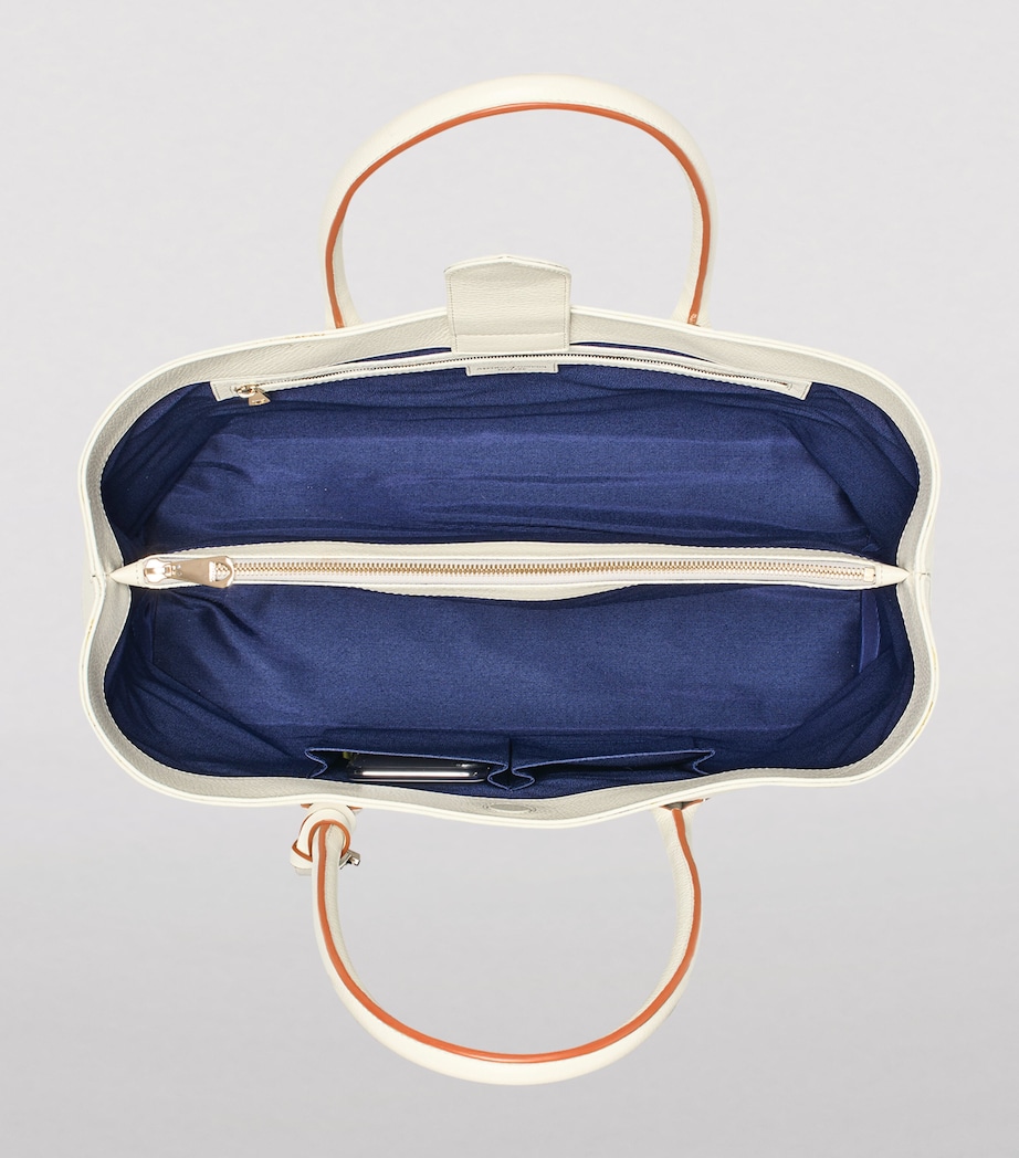 Leather London Tote Bag IVORY Image 3