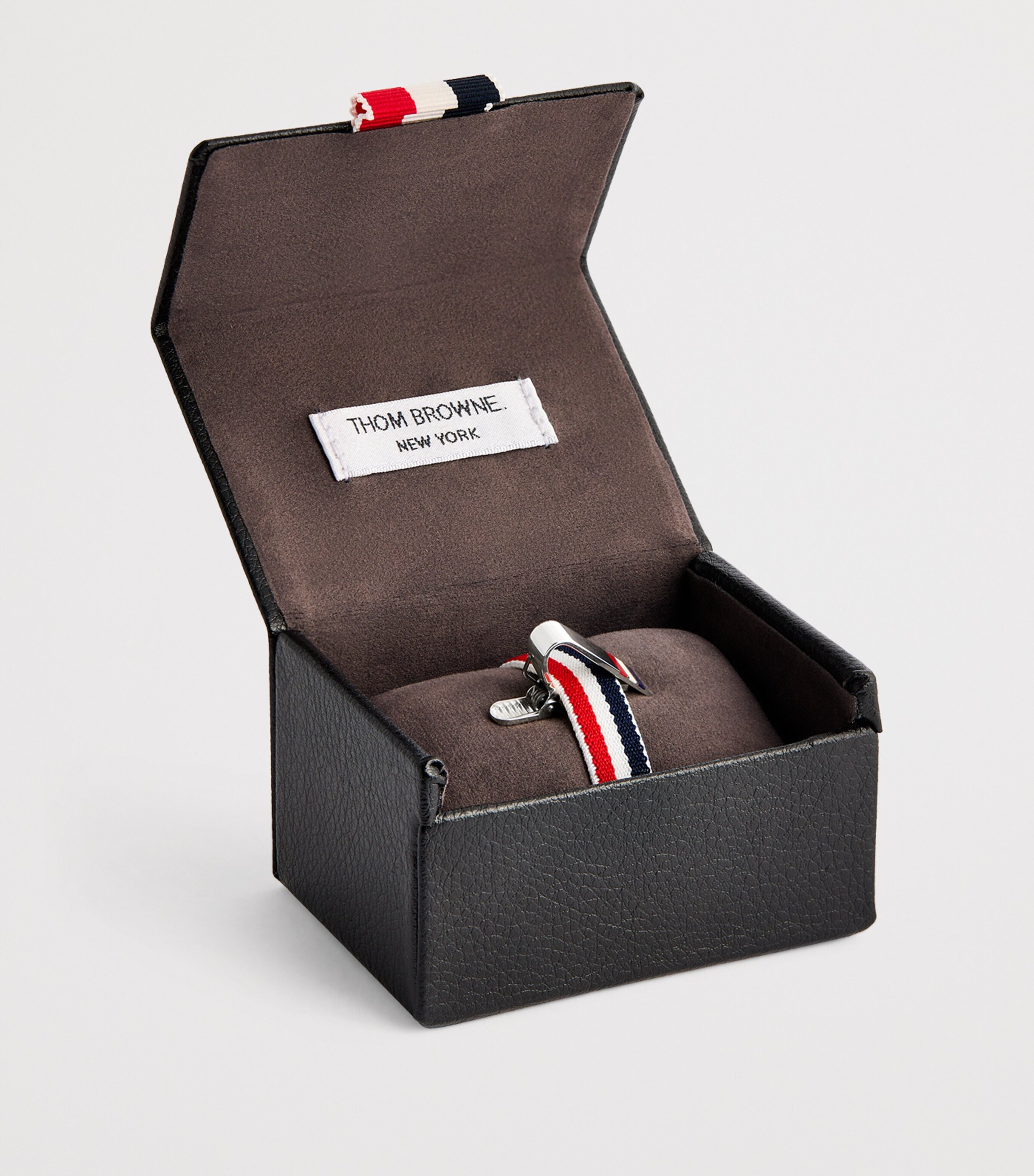 Thom Browne Sterling Silver Short Tie Clip Rwbwht Image 3