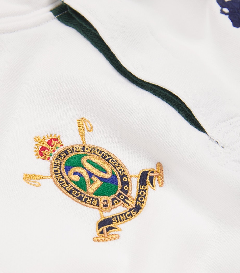 Cotton-Blend Crest Logo Hoodie (2-7 Years) WHT/NAVY P Image 3