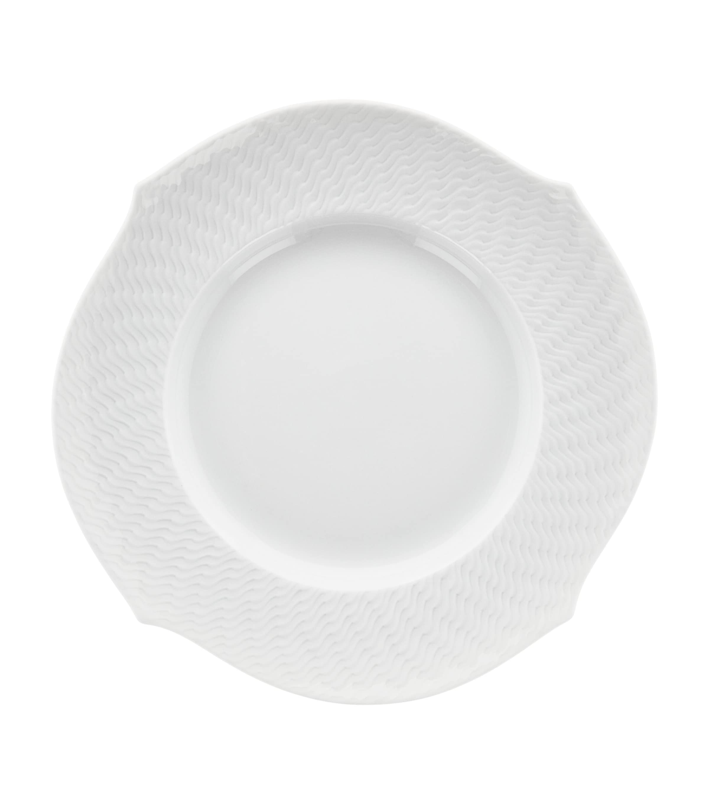 Meissen Porcelain Waves Relief Butter Plate In White