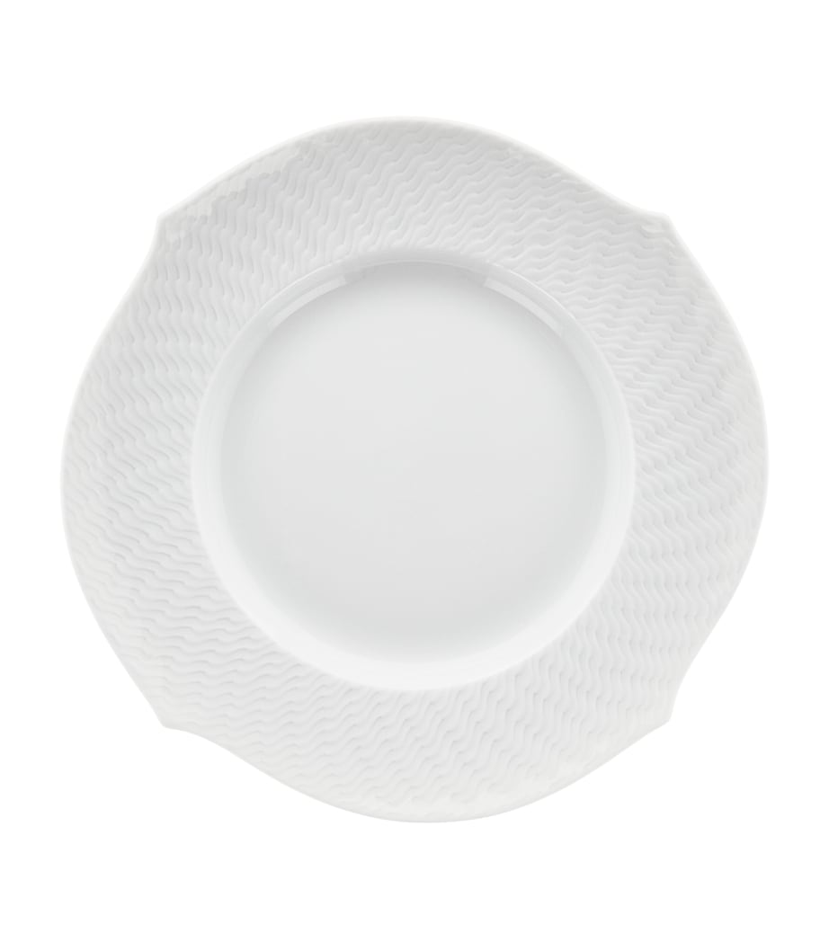 Porcelain Waves Relief Butter Plate (19.5cm) WHITE Image 1