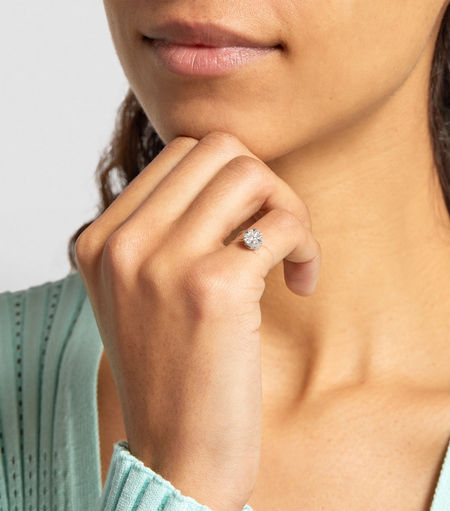 White Gold and Diamond Floating Ring WHITE GOLD Image 4