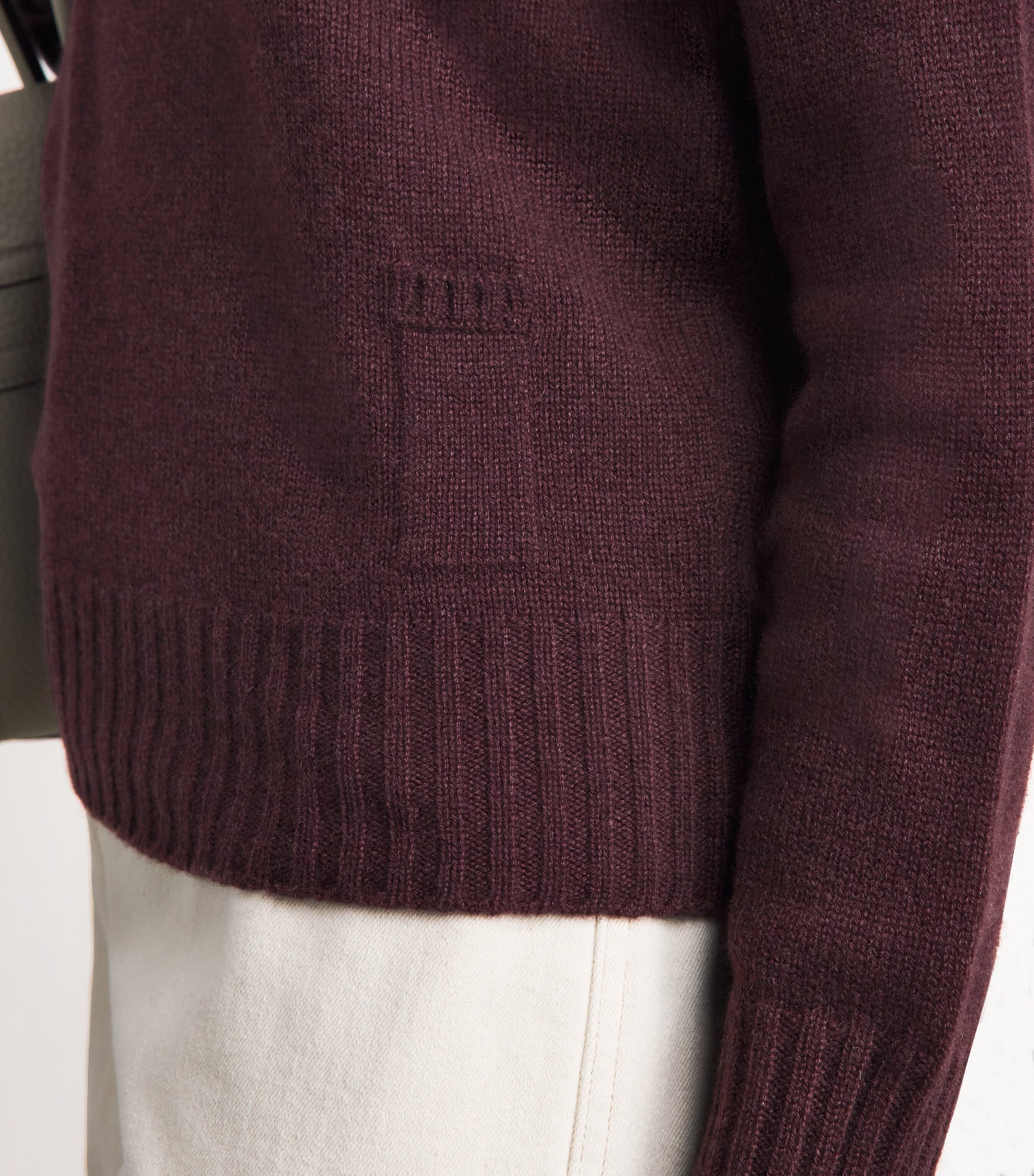 Agnona Womens Cashmere Lipstick Sweater Burgundy Image 3