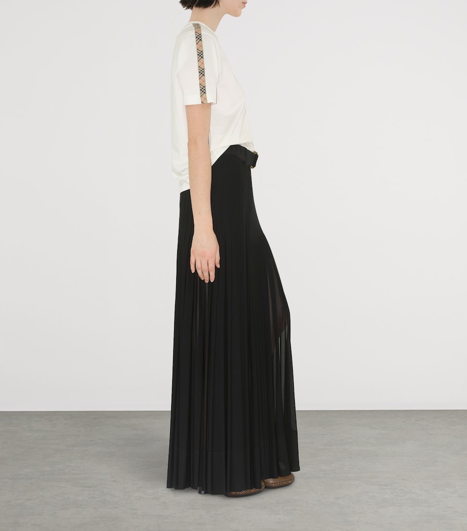 Cotton Stripe-Trim EKD T-Shirt CHALK Image 6