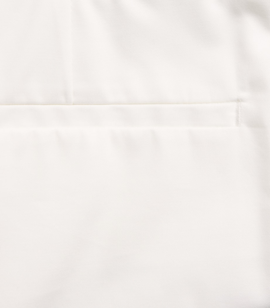 Cotton-Blend Darted Shorts BIANCO Image 5