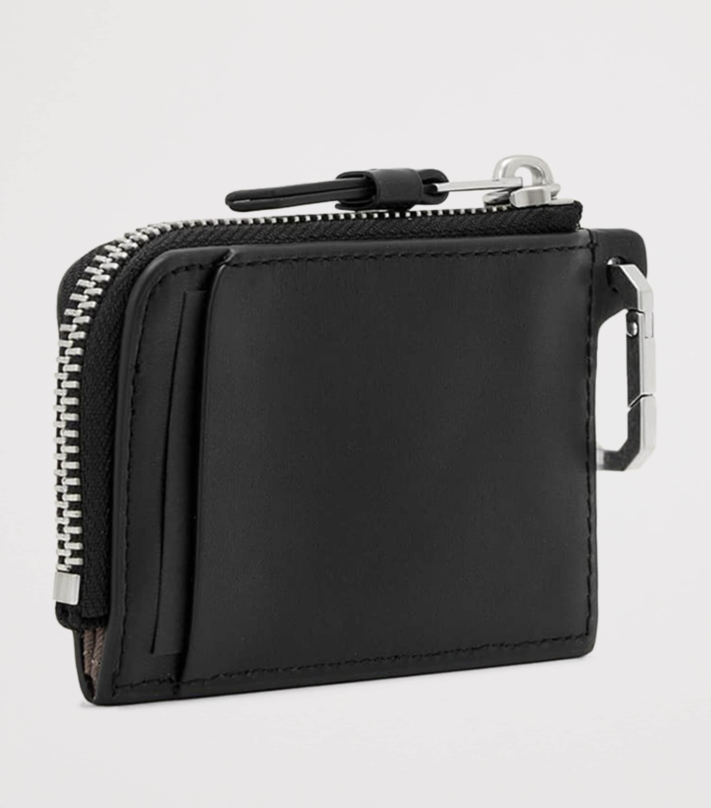 AllSaints Leather Remy Wallet Black/silver Image 3