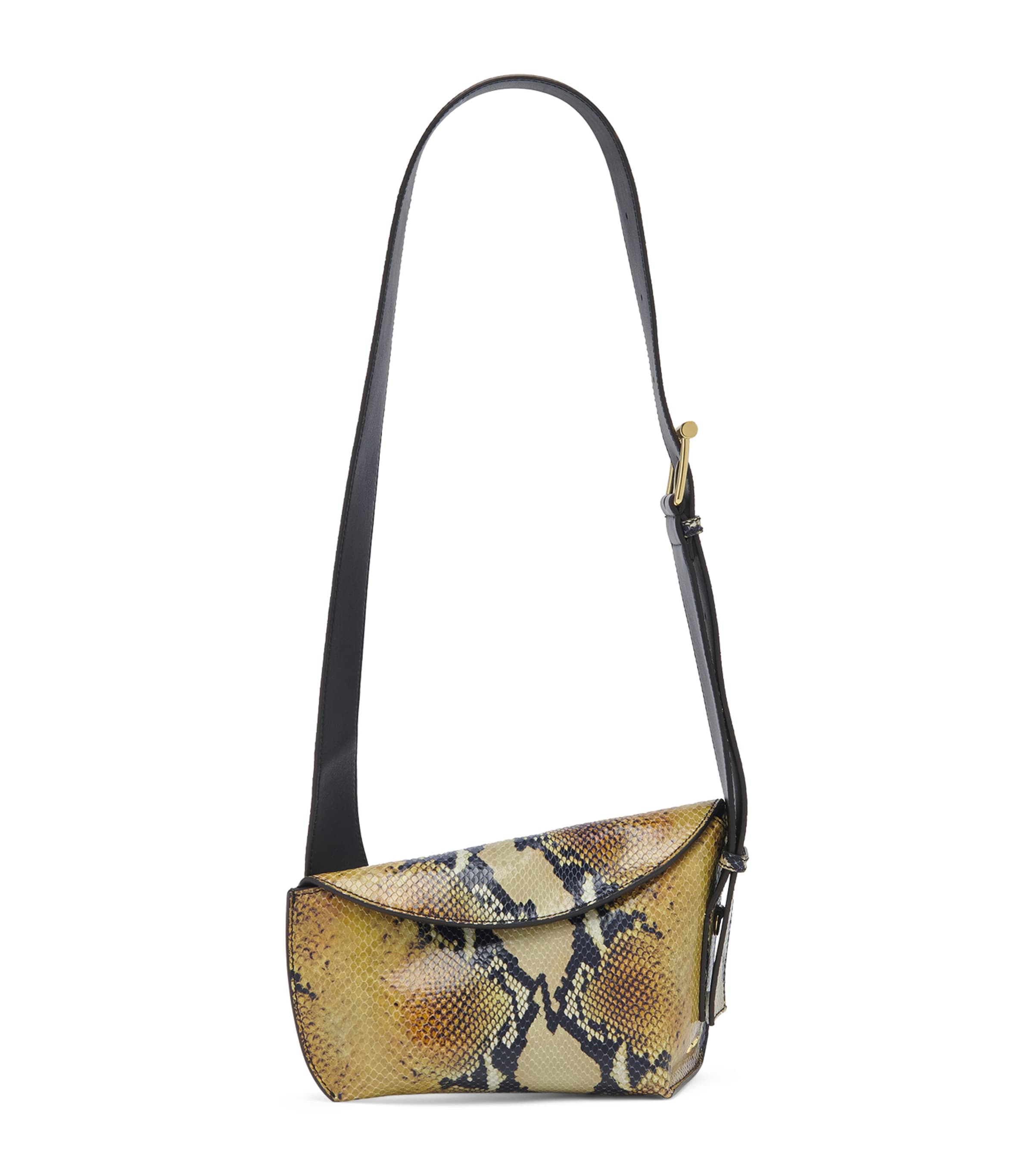 McQueen Python-Effect Leather T-Bar Sling Cross-Body Bag | Women Bags | Crossbody Bags | Designers | McQueen