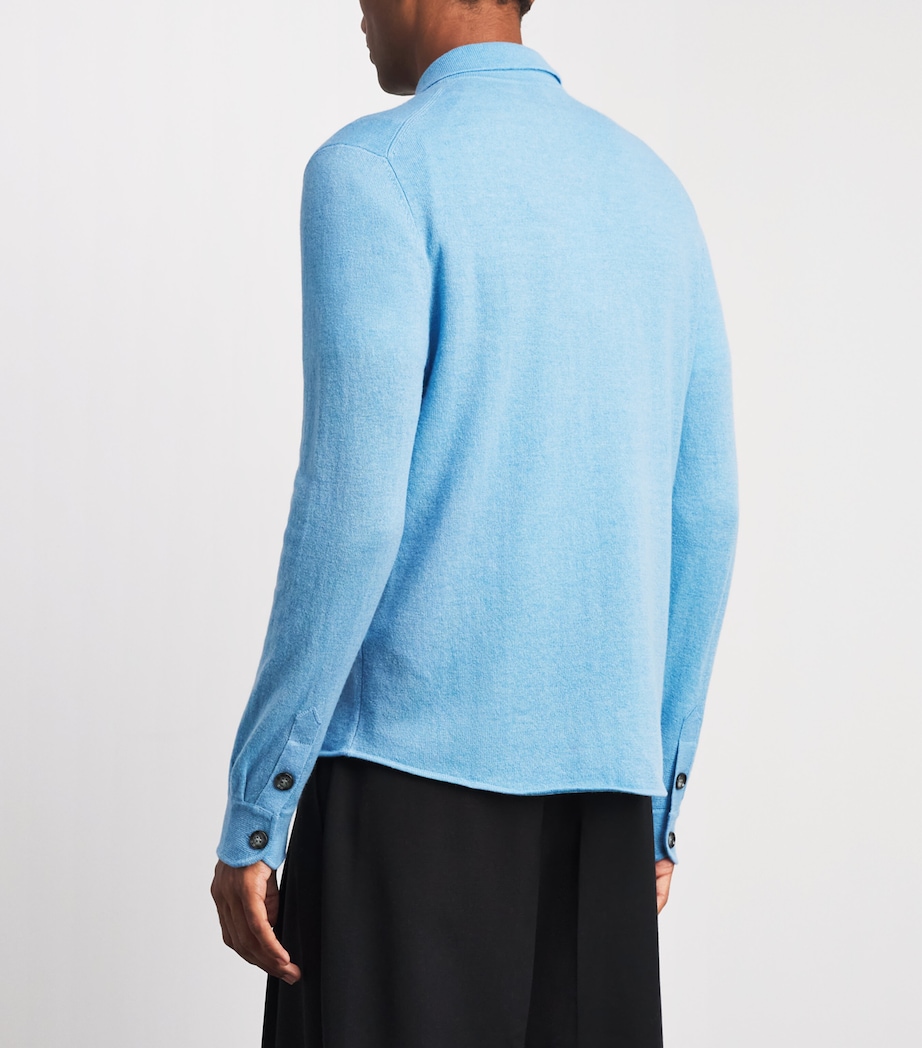 Allude Mens Virgin Wool-Cashmere Overshirt Image 5