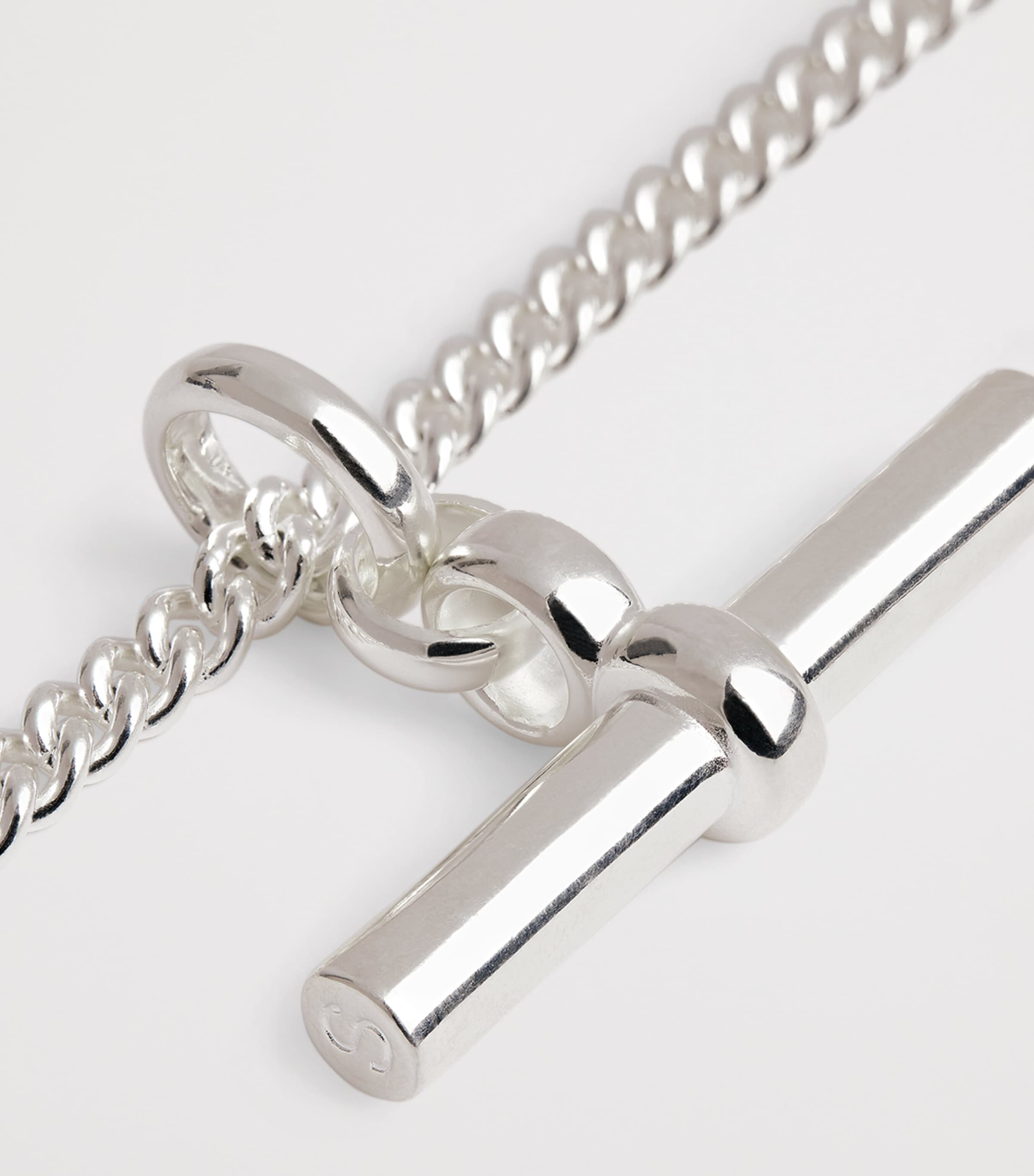 TILLY SVEAAS Sterling Silver Giant T-Bar Curb-Link Chain Necklace Silver Image 5