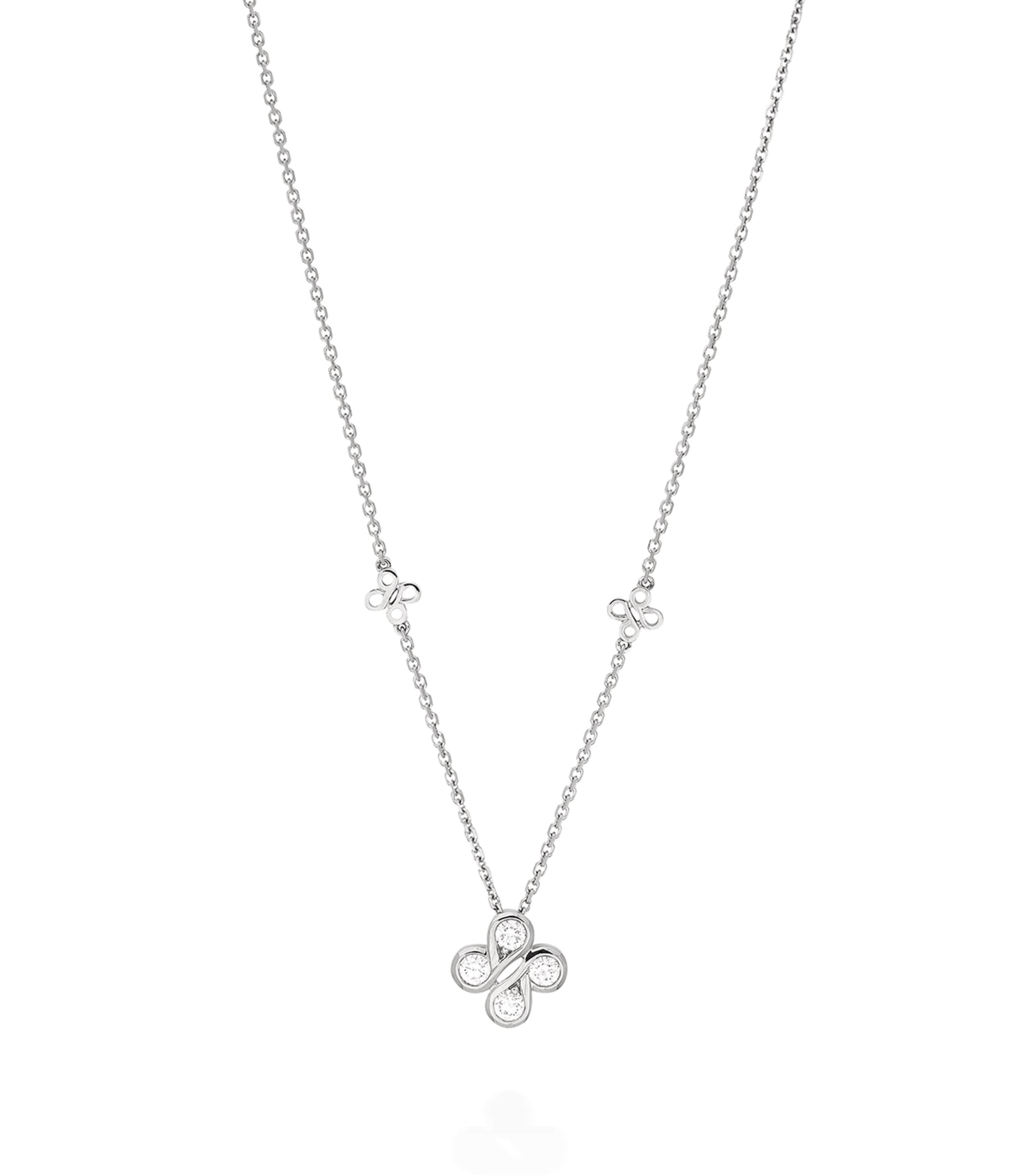 Shop Boodles White Gold And Diamond Be  Pendant