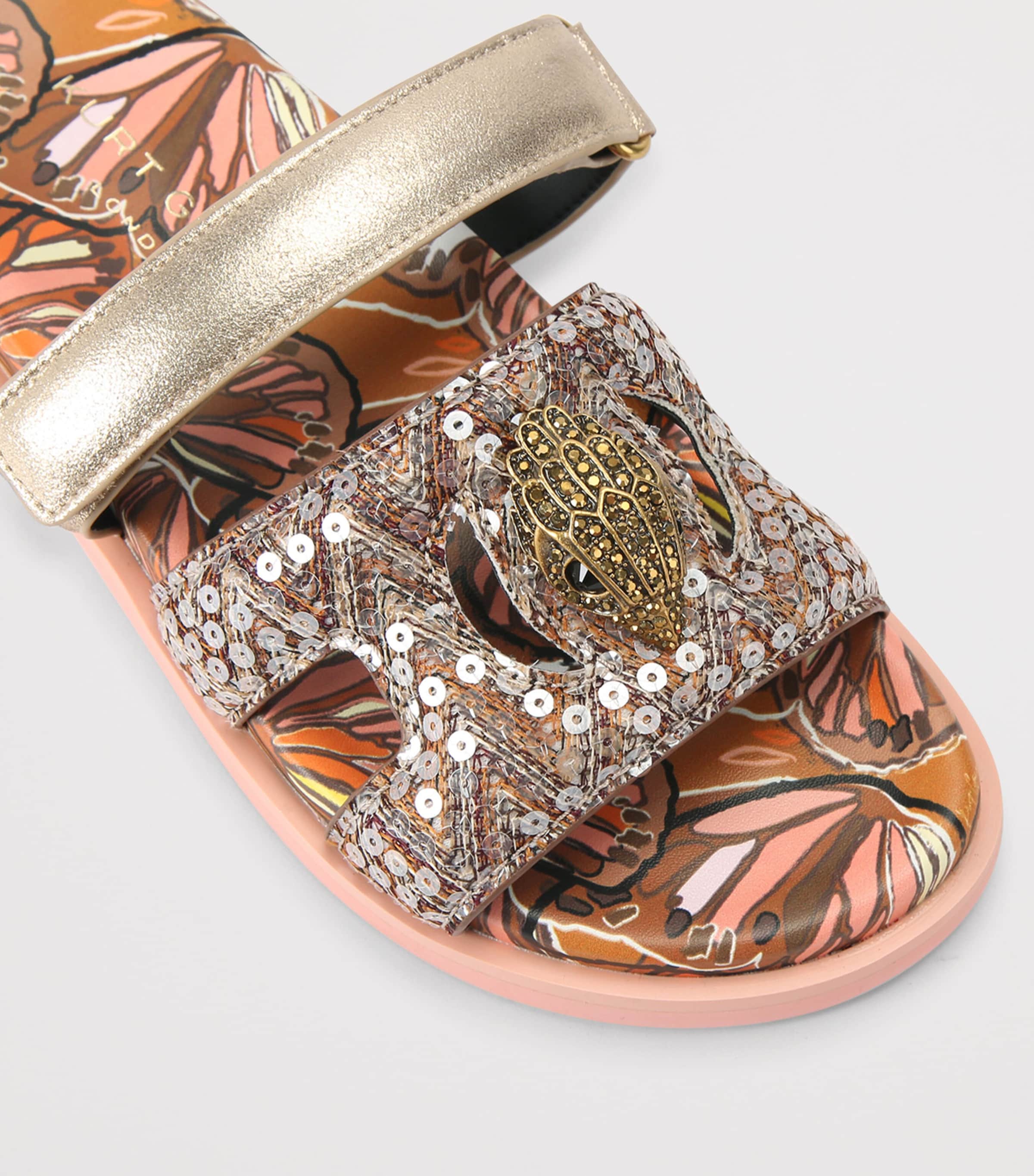 Kurt Geiger London Leather Cut-Out Eagle Sandals Brown/oth Image 2