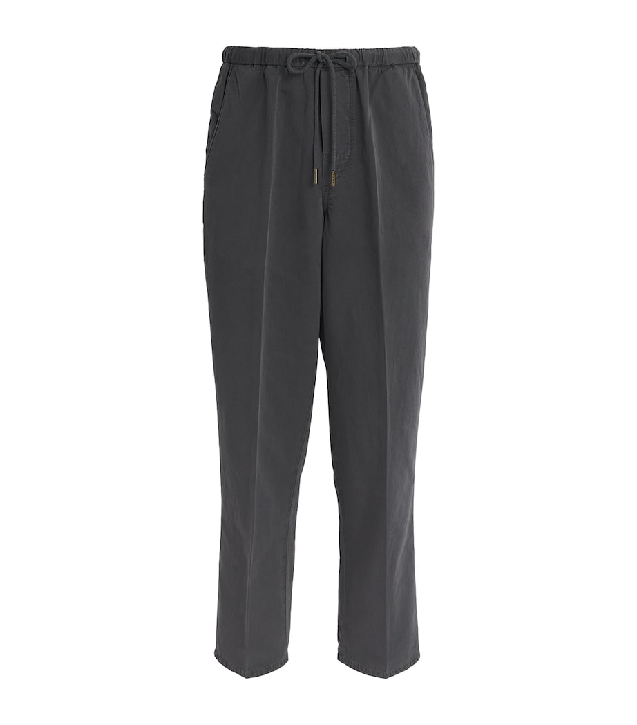 Citizens of Humanity Mens Linen Drawstring Trousers Washed Black Image 1