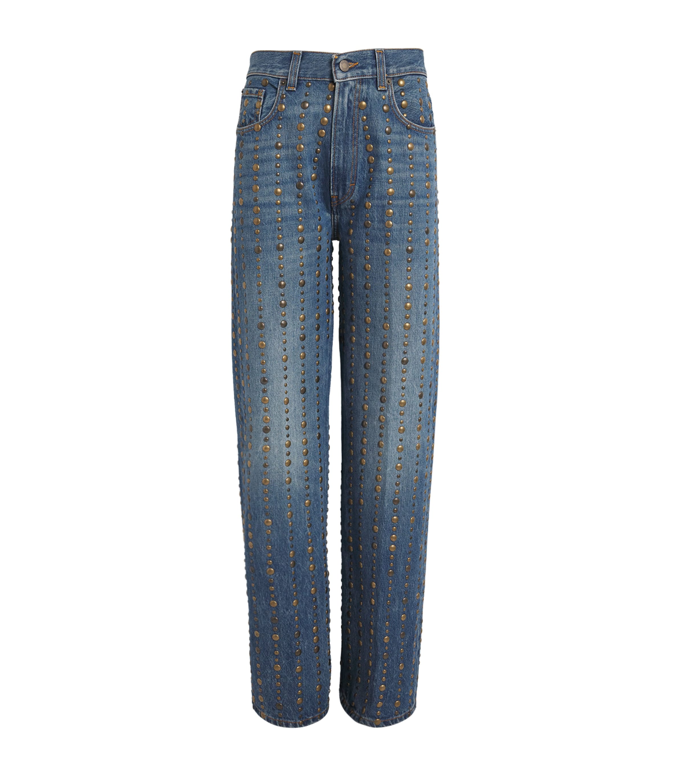Haikure Studded Winowna Wide-leg Jeans In Blue