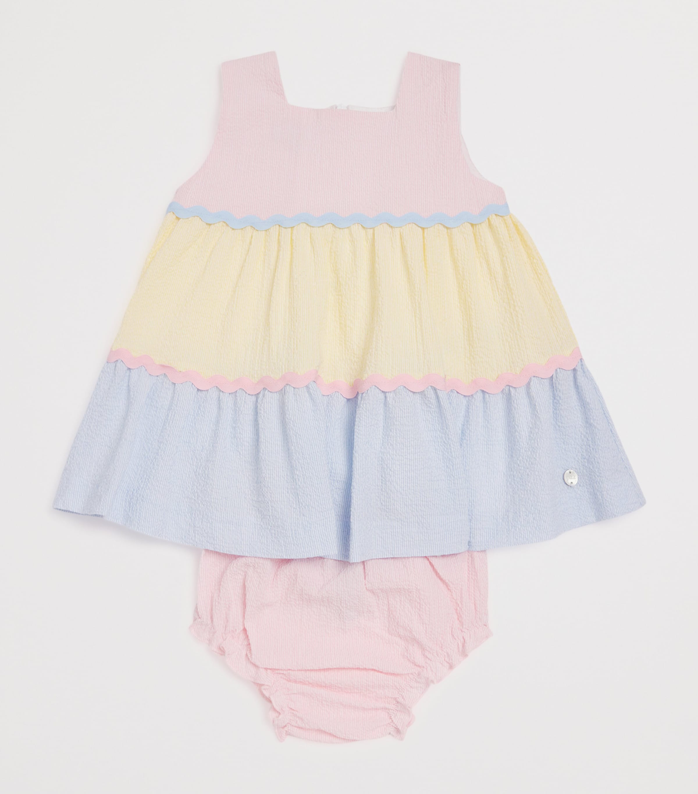 Cotton-Blend Dress and Bloomers Set (3 Months - 4 Years) 37 T2066 CHALK PINK Image 3