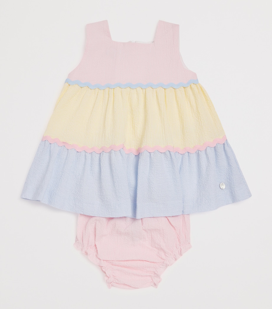 Cotton-Blend Dress and Bloomers Set (3 Months - 4 Years) 37 T2066 CHALK PINK Image 3