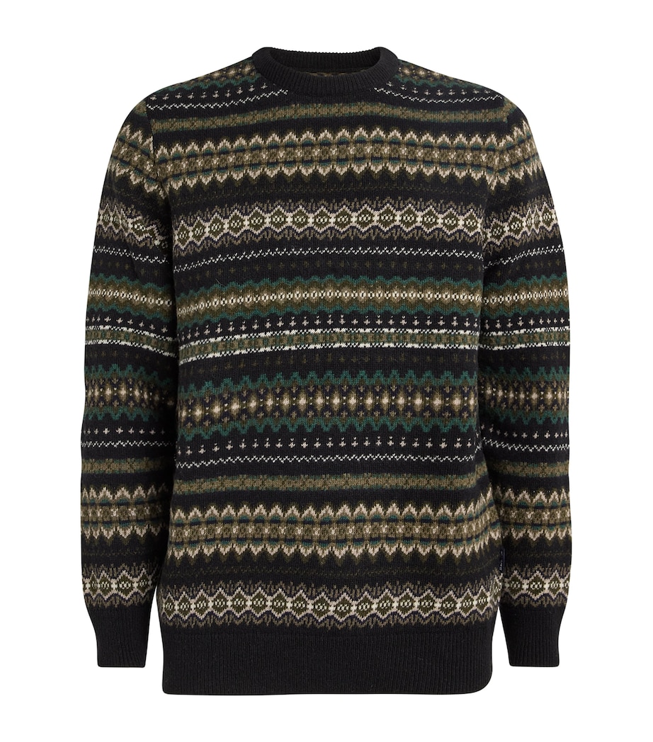 Wool Fair Isle Sweater BLACK MARL Image 1