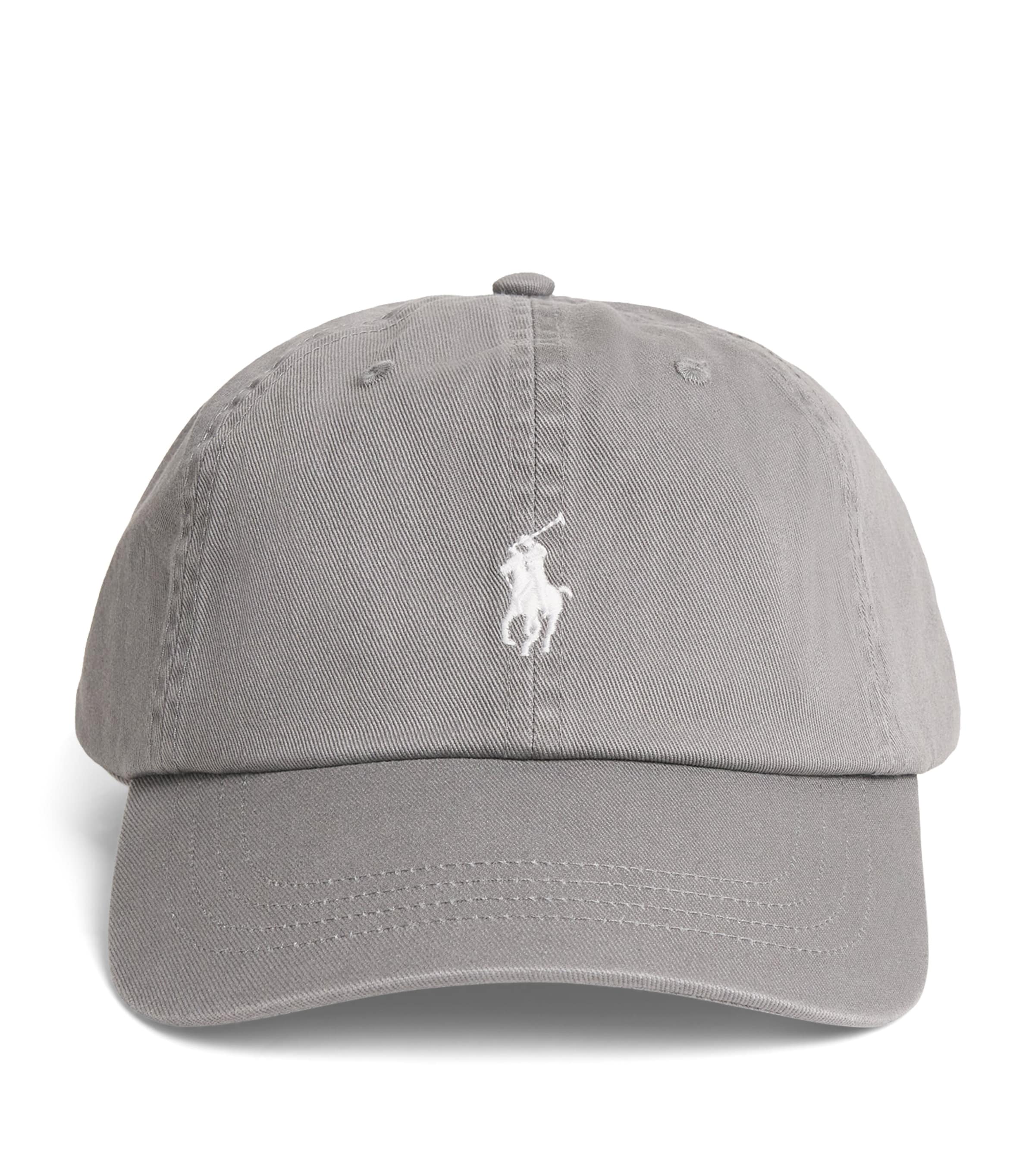 Polo Ralph Lauren Cotton Logo Baseball Cap Perfect Grey/white Image 1