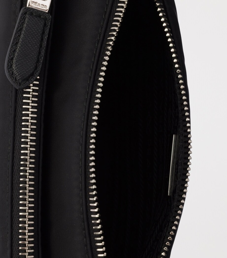 Prada Mini Re-Nylon-Leather Shoulder Bag Black Image 4