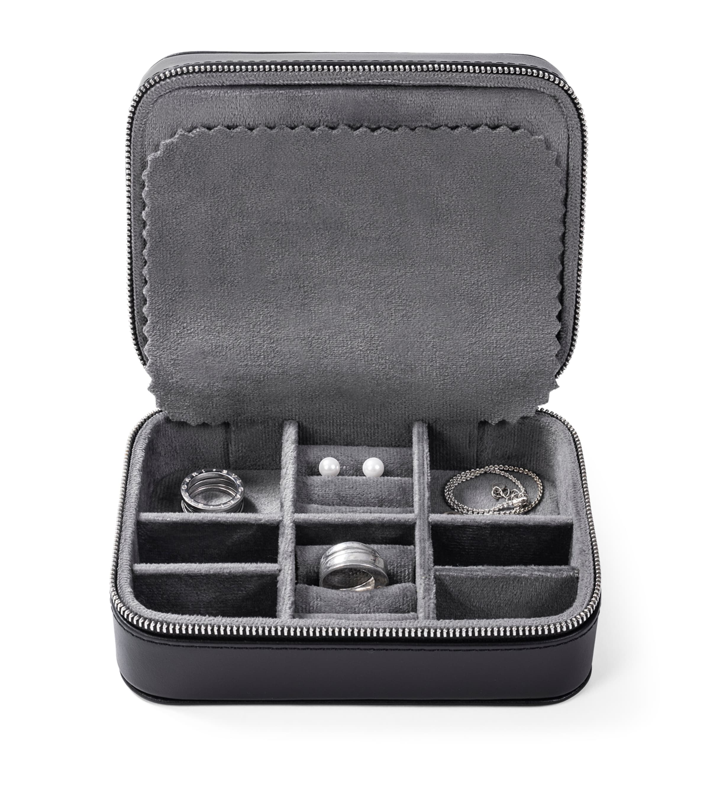 Buben & Zorweg Leather Roma Jewellery Case Black Image 6