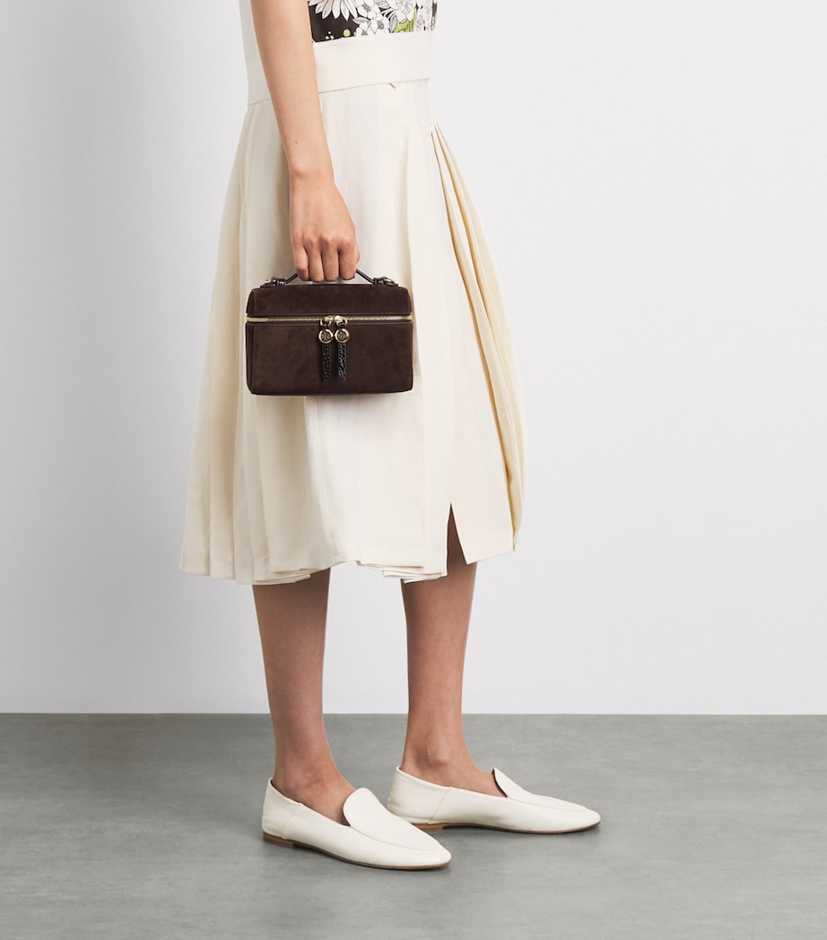 Tory Burch Suede Romy Clutch Bag Dark Cocoa Image 4