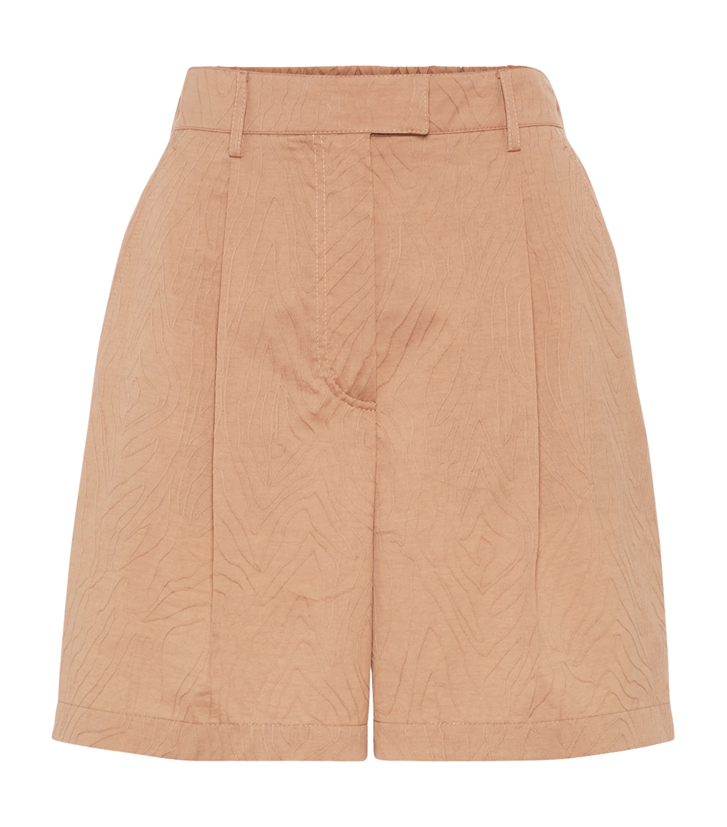 Shop Brunello Cucinelli Cotton-blend Bermuda Shorts In Red