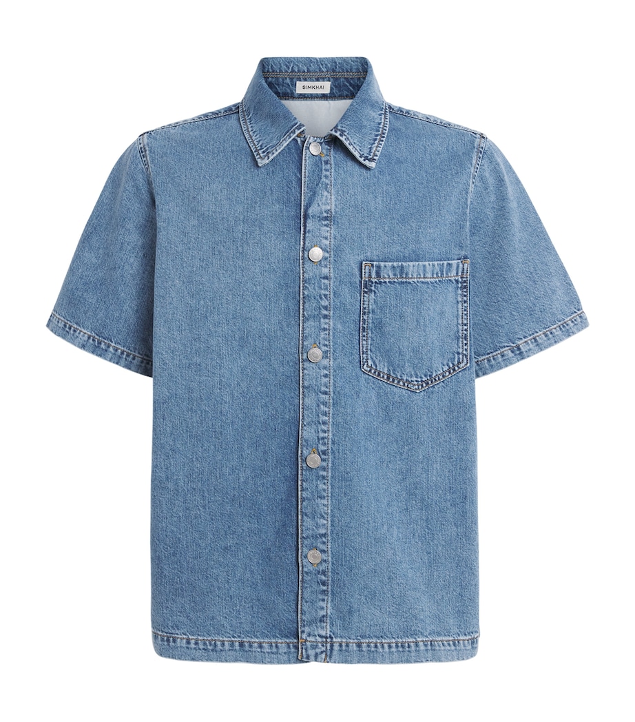 Simkhai Mens Ardent Denim Shirt Powell Image 1