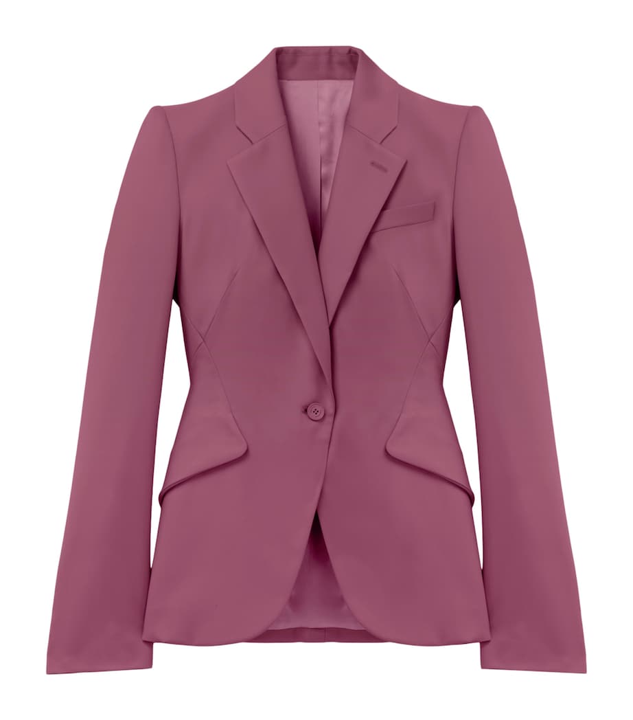 McQueen Womens Wool Single-Breasted Jacket Image 1