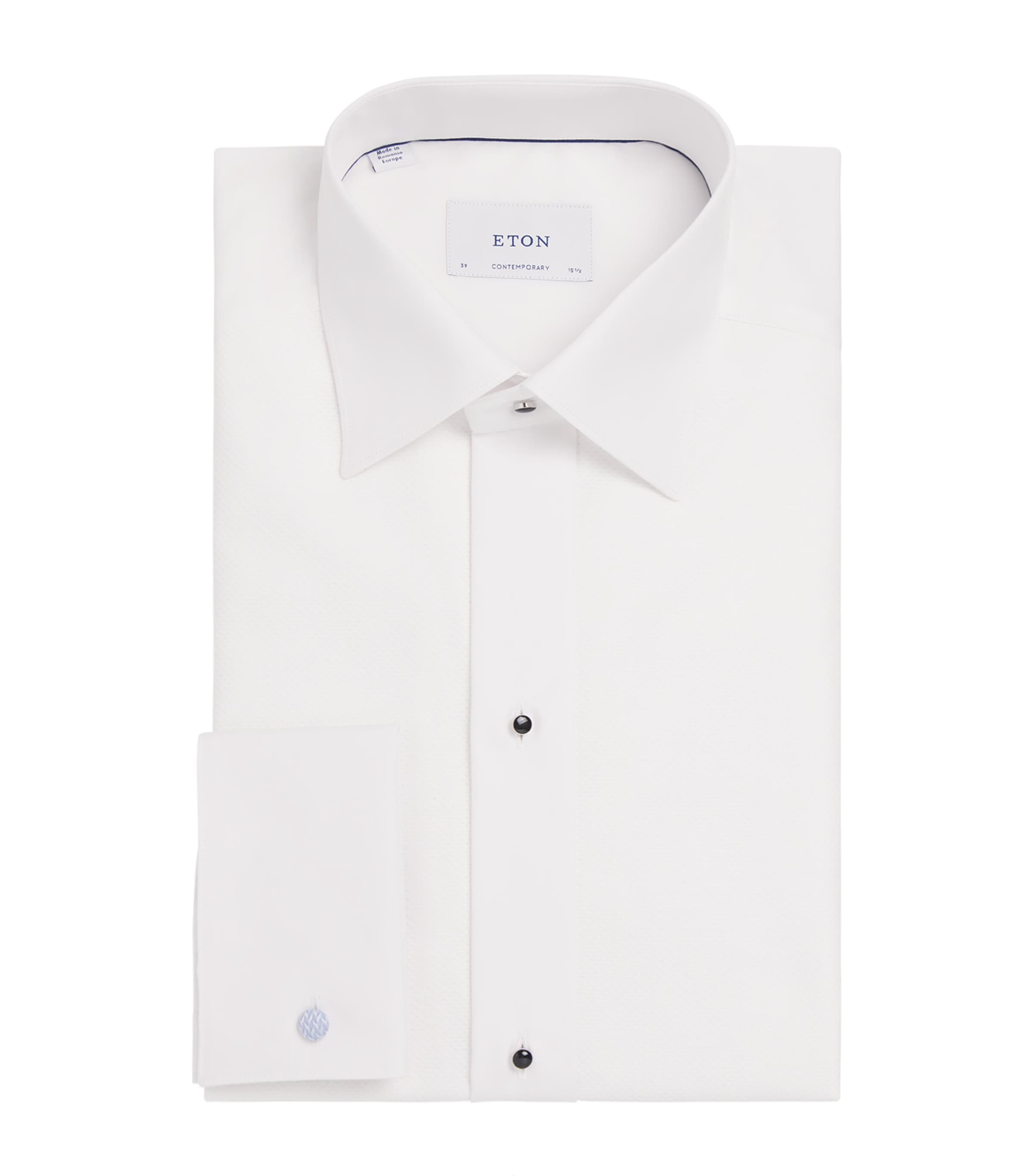 Pique-Front Contemporary Fit Shirt 00 WHITE Image 1