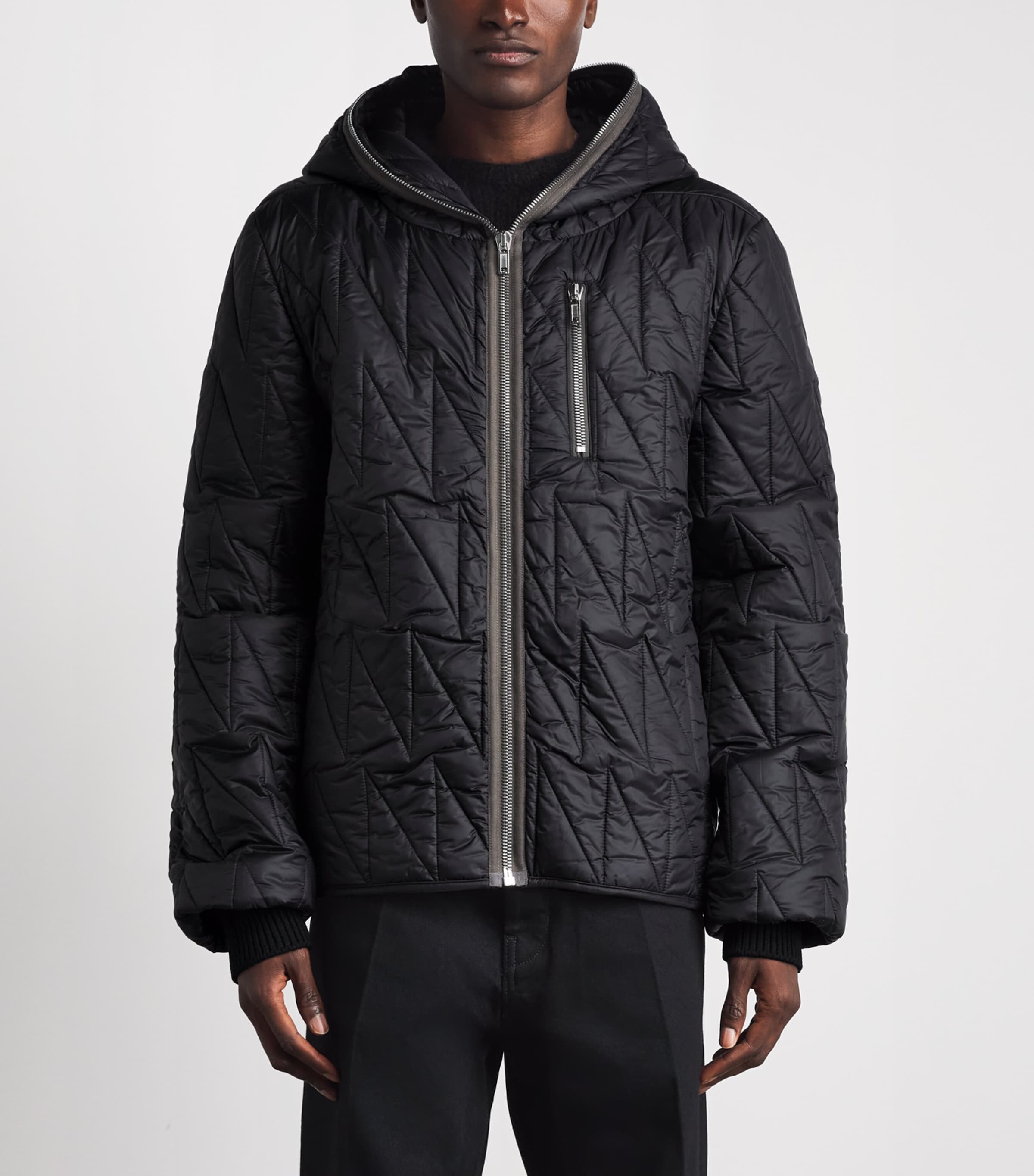 Rick Owens Mens Gimp Down Jacket Black Image 4
