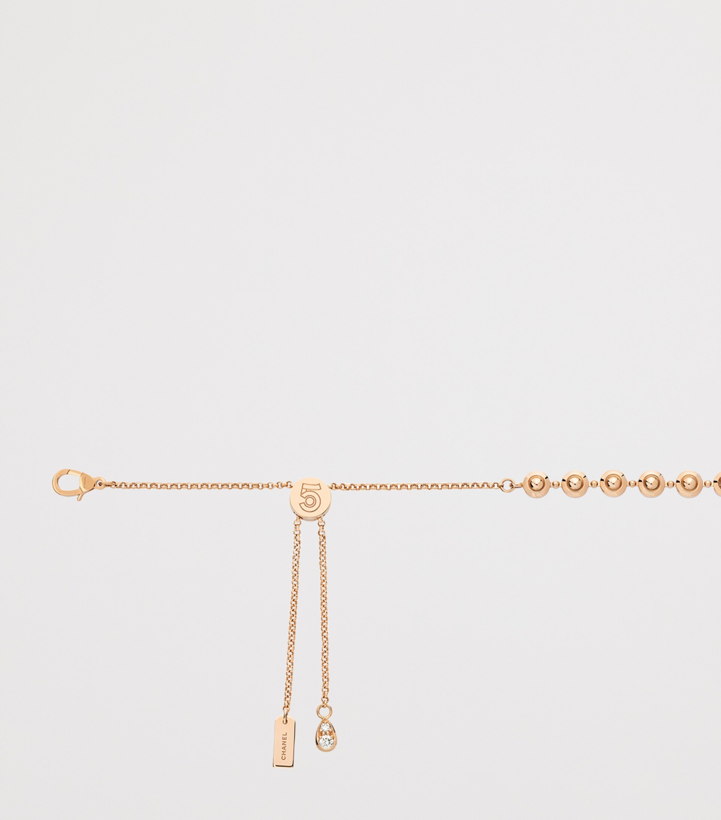 Beige Gold and Diamond Eternal N°5 Necklace BEIGE Image 3