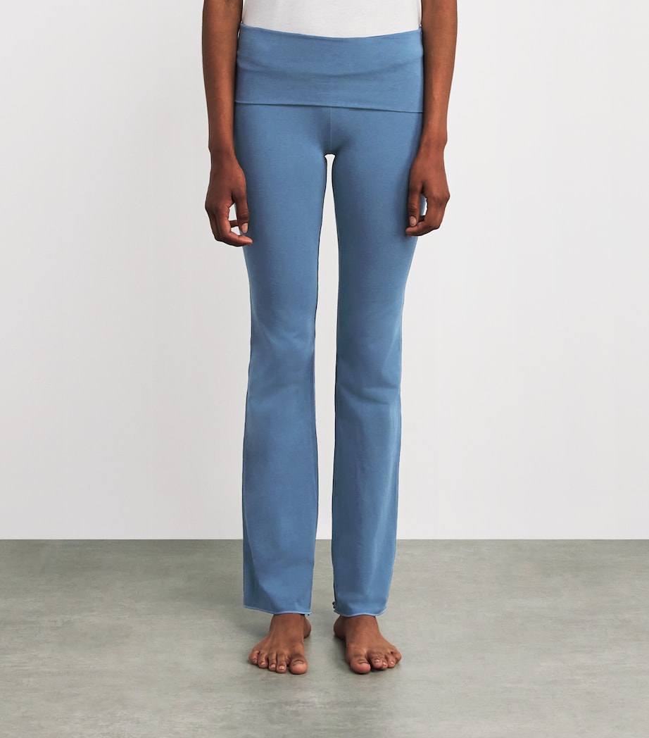 Cotton-Blend Jersey Foldover Trousers HARBOR Image 3